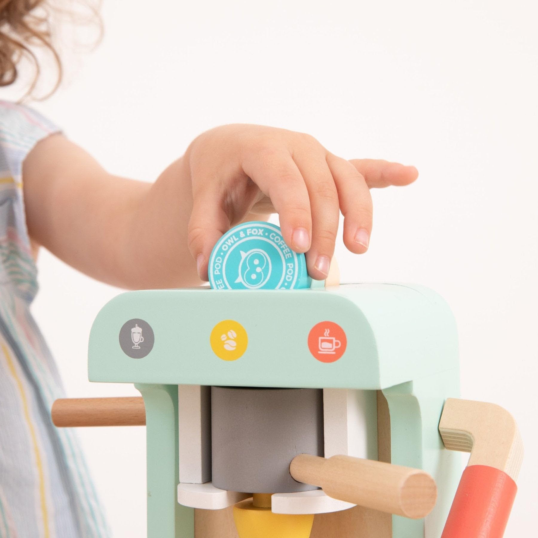 Owl & Fox Wooden Coffee Machine - Imaginative Play for Children 3+ | FSC Certified Wood 3