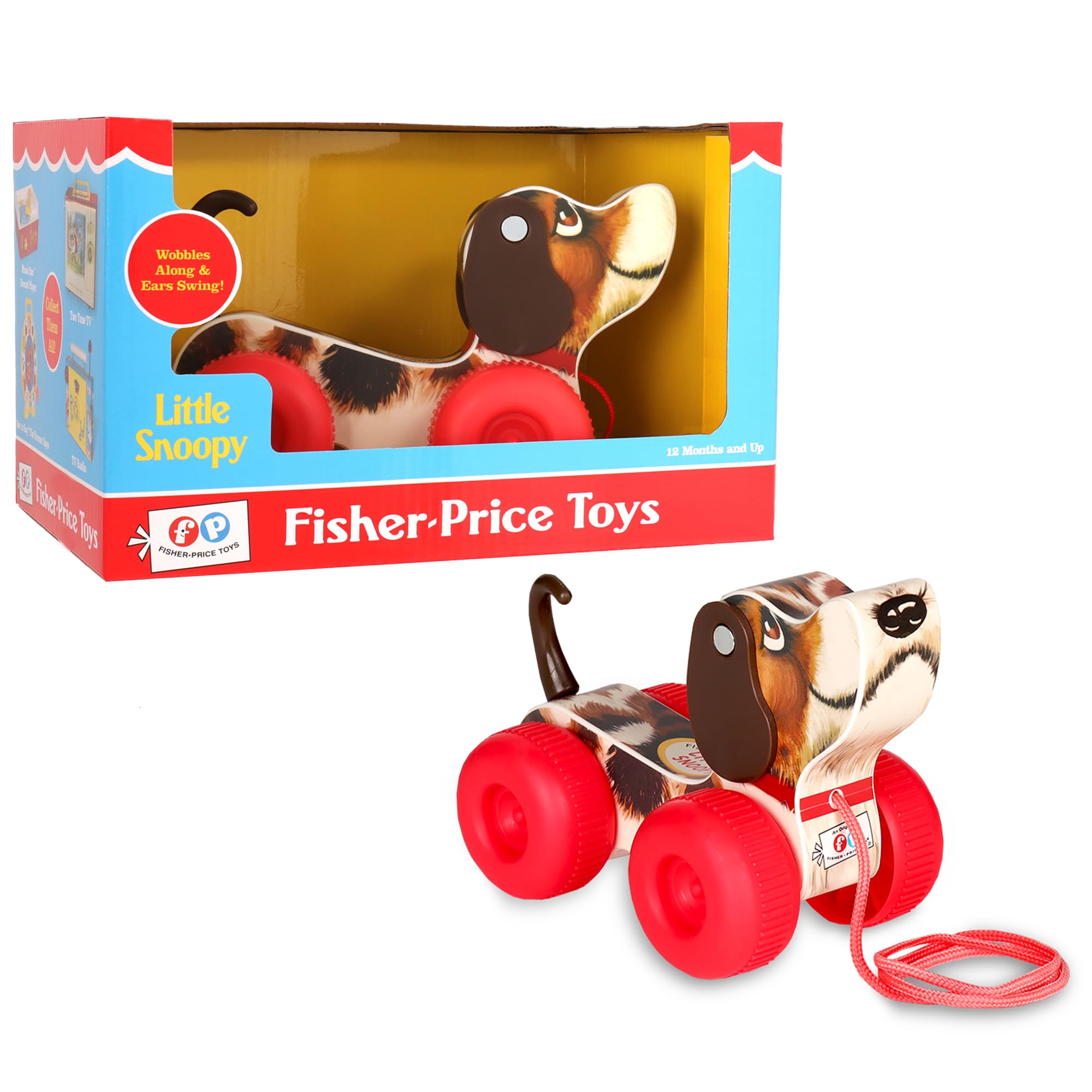 Basic Fun Fisher Price Little Snoopy Pull-Along Toy | Multicolor | Ages 12 Months+ 3