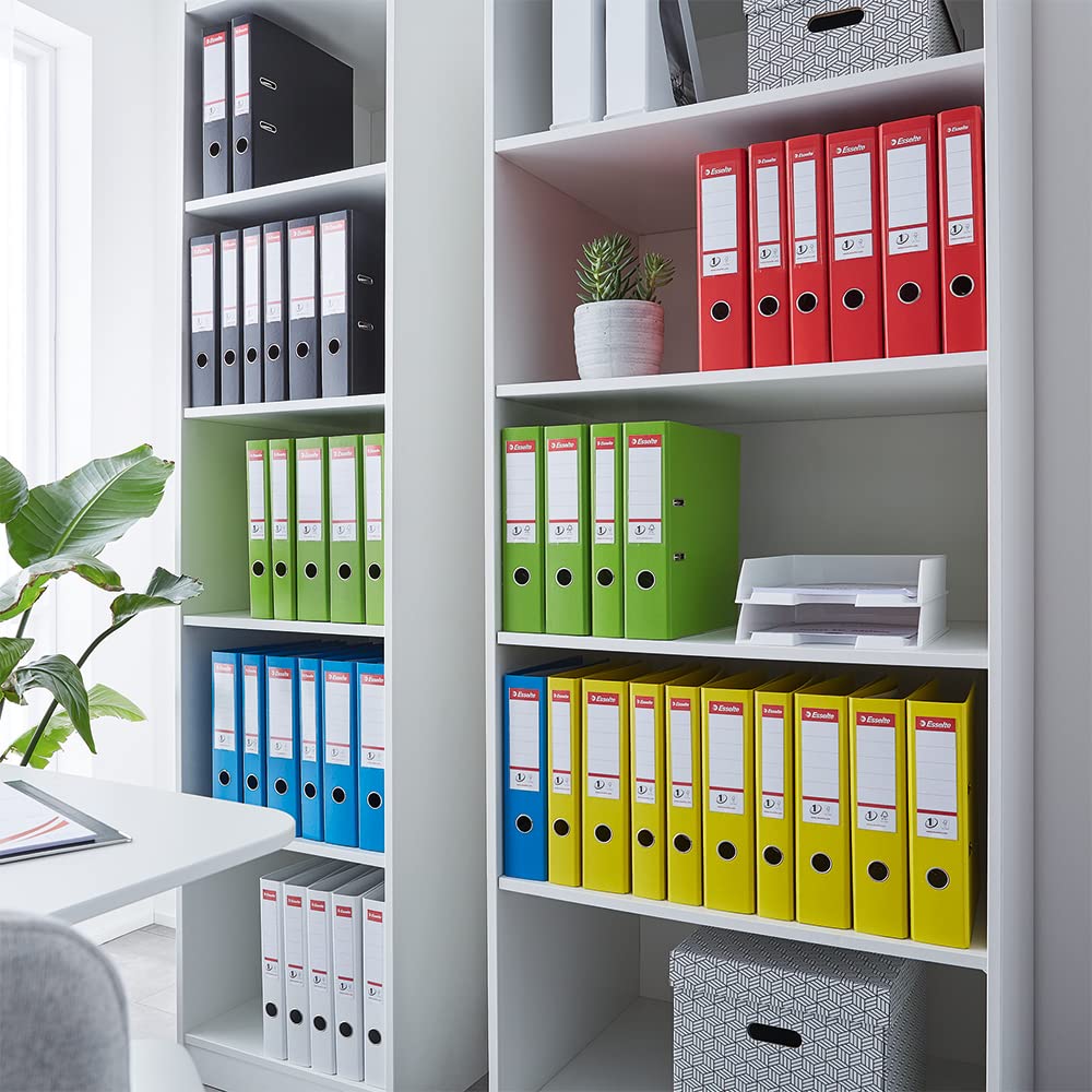 Esselte A4 Lever Arch File, Black, 72 mm Spine, Plastic, Vivida Range, 811370, 500 Sheets Capacity 7