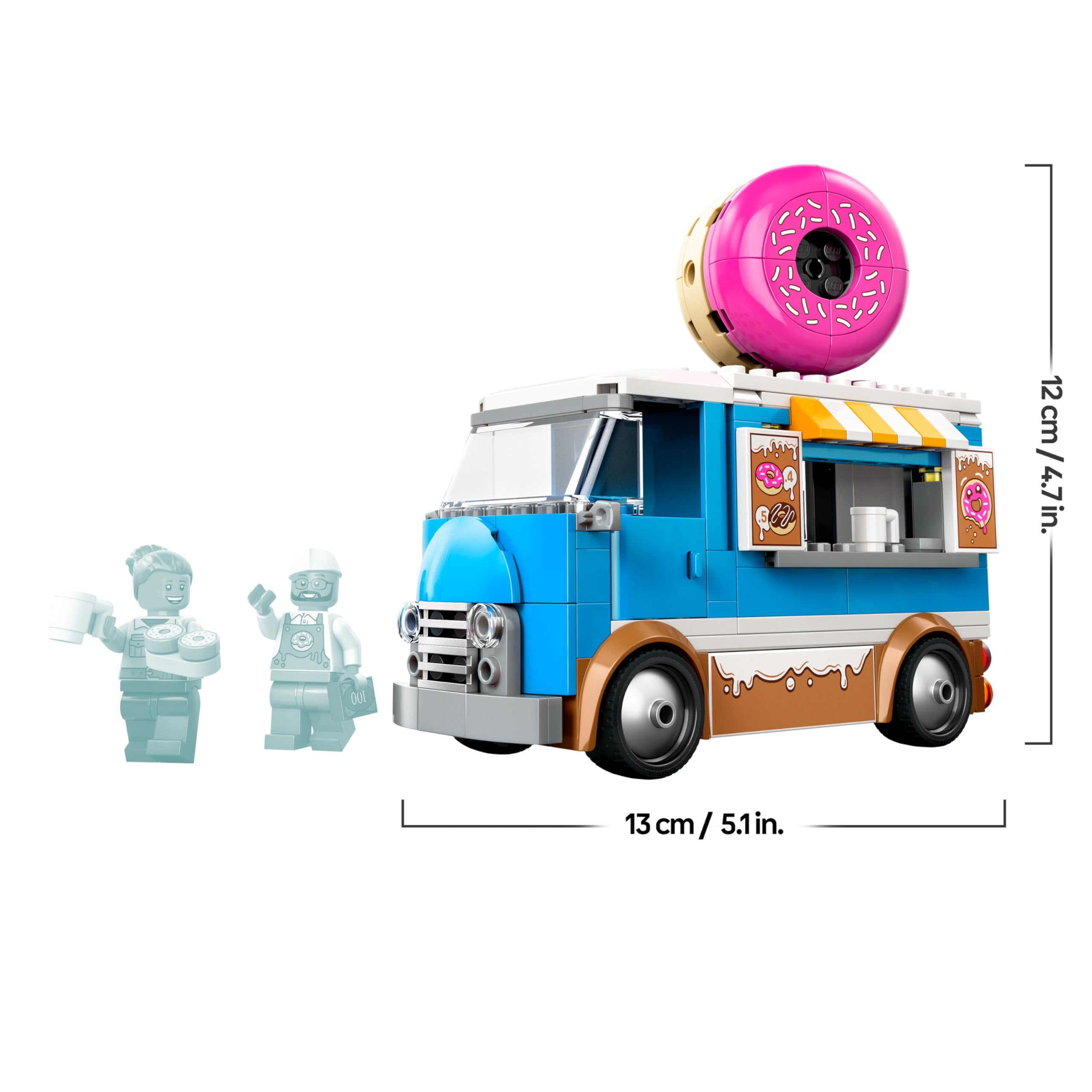 LEGO City Donut Truck 60452 Building Set - 2 Minifigures | Ages 5+ 8