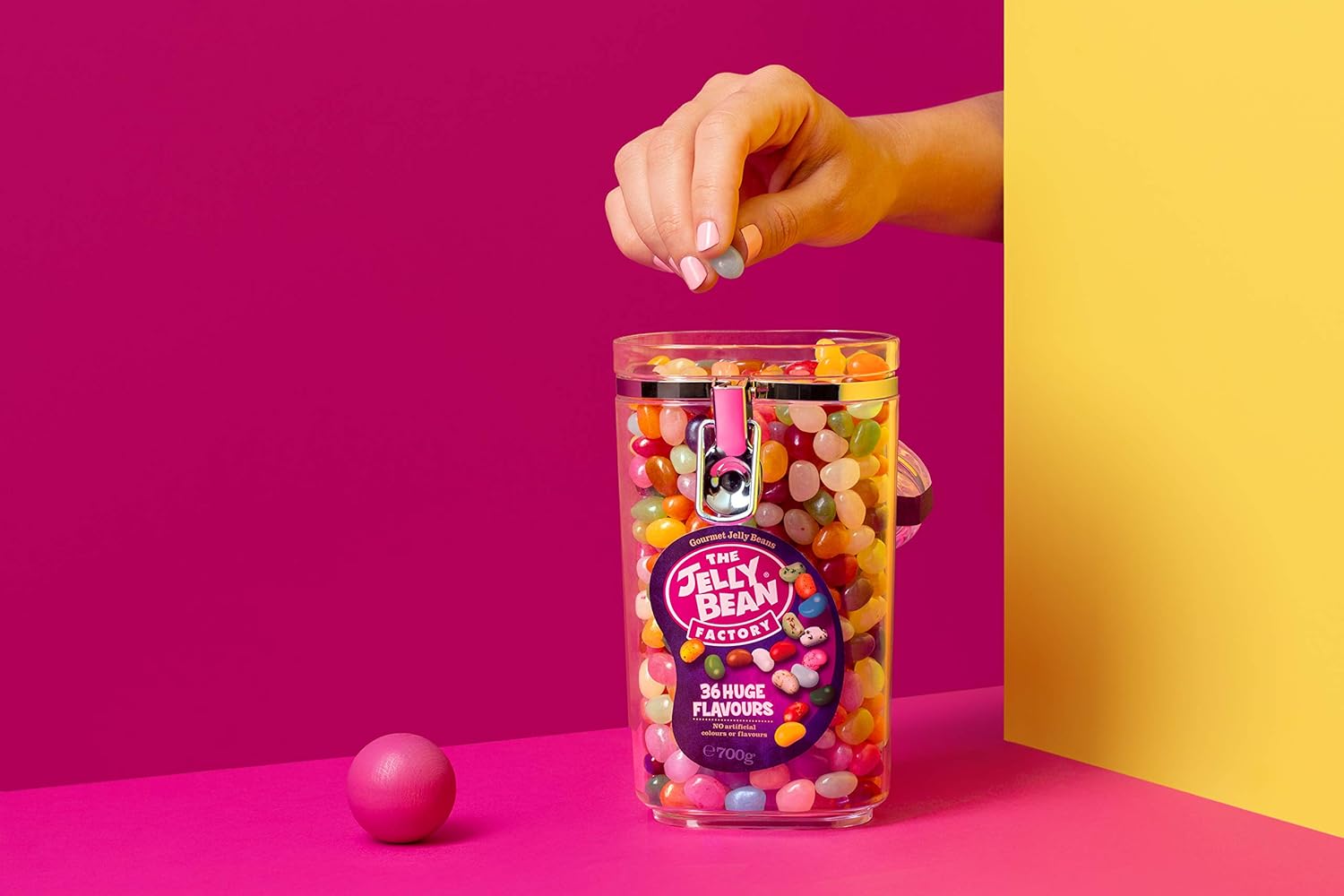 The Jelly Bean Factory 36 Huge Flavours, 700g Jar - Gourmet Jelly Beans Gift 4
