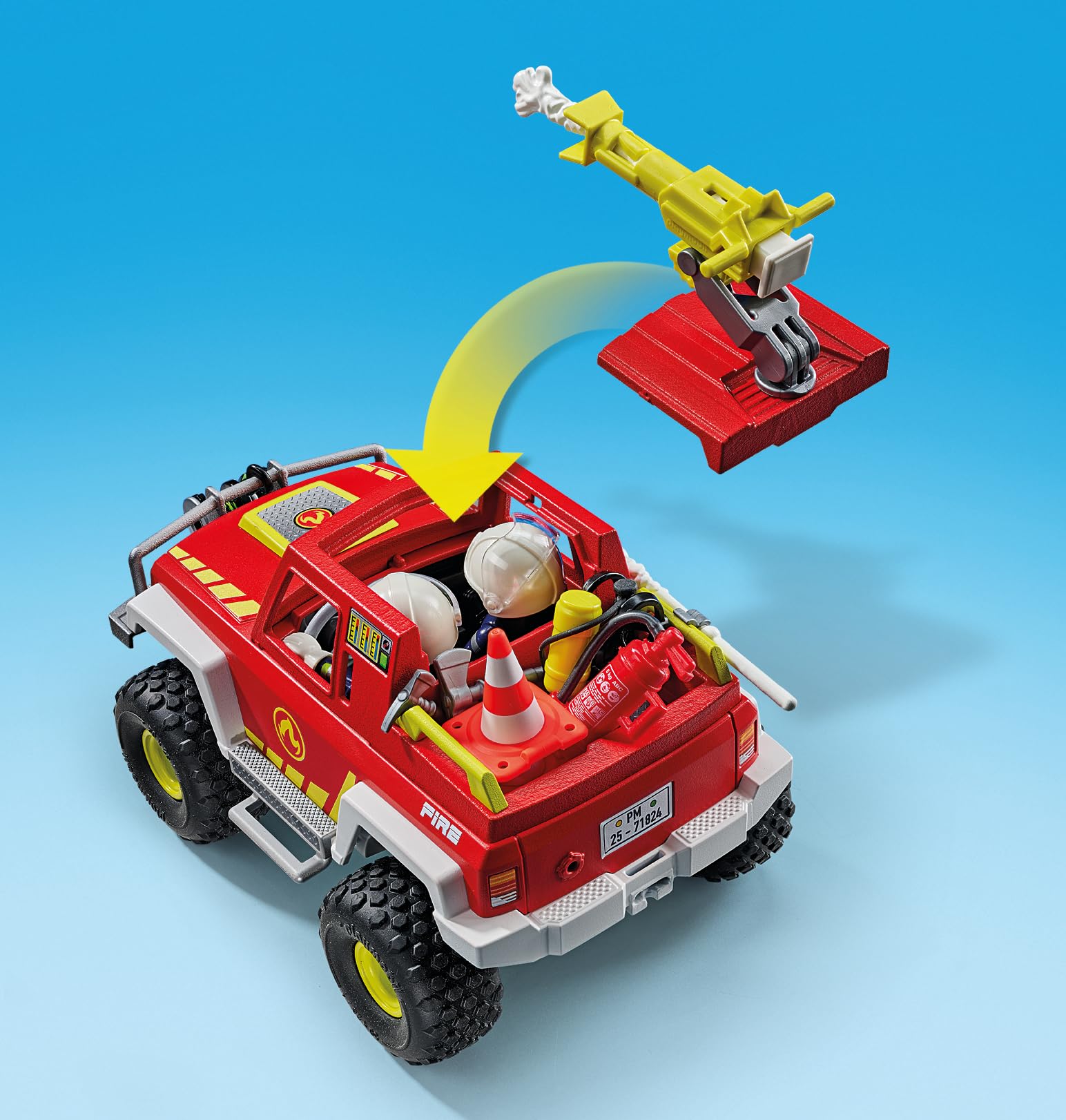 Playmobil | Action Heroes | Fire Truck | Fire Engine | Toy Car | Toys for Children aged 4+ | 71824