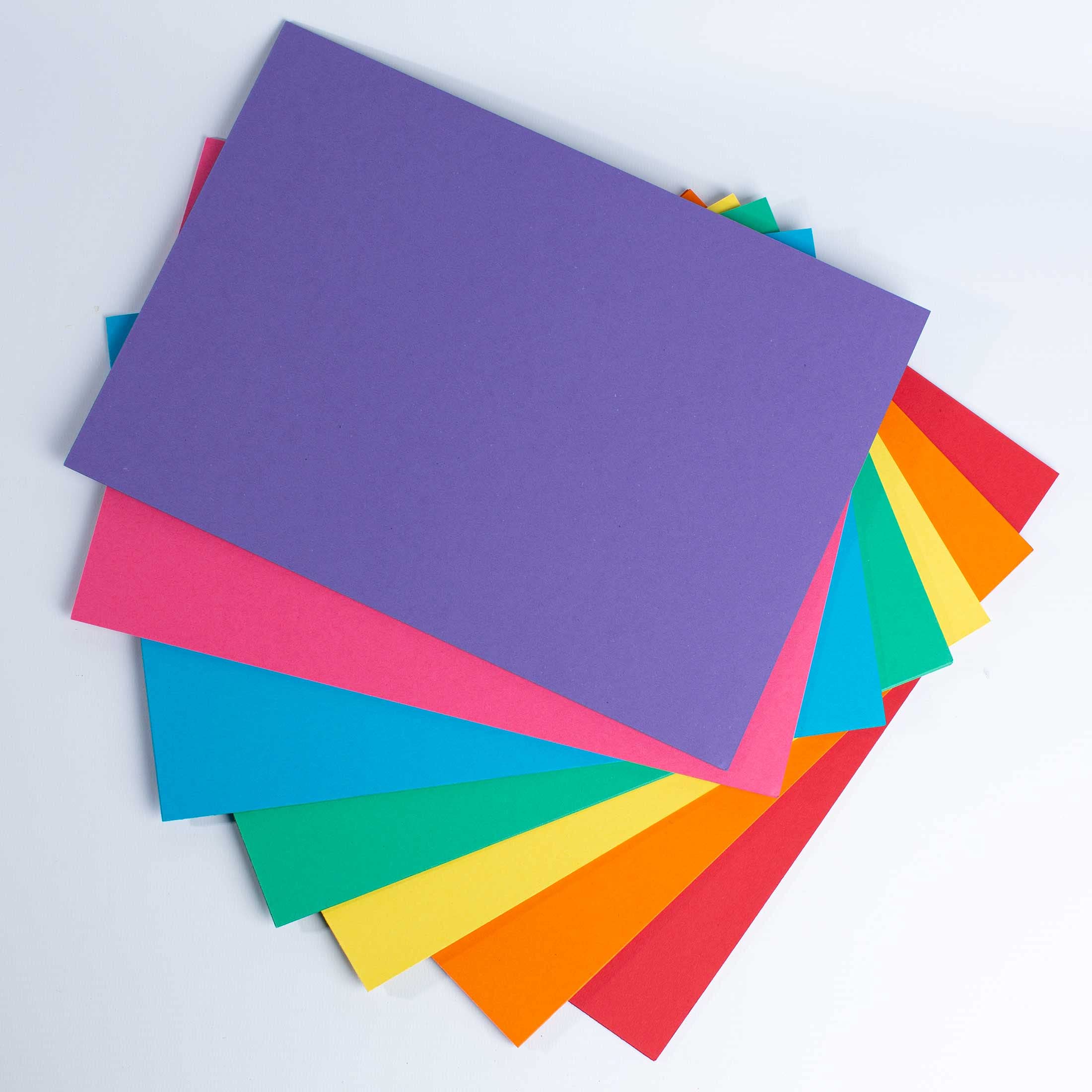 House of Card & Paper Rainbow Coloured Card - A3 210 GSM | Pack of 50 Sheets