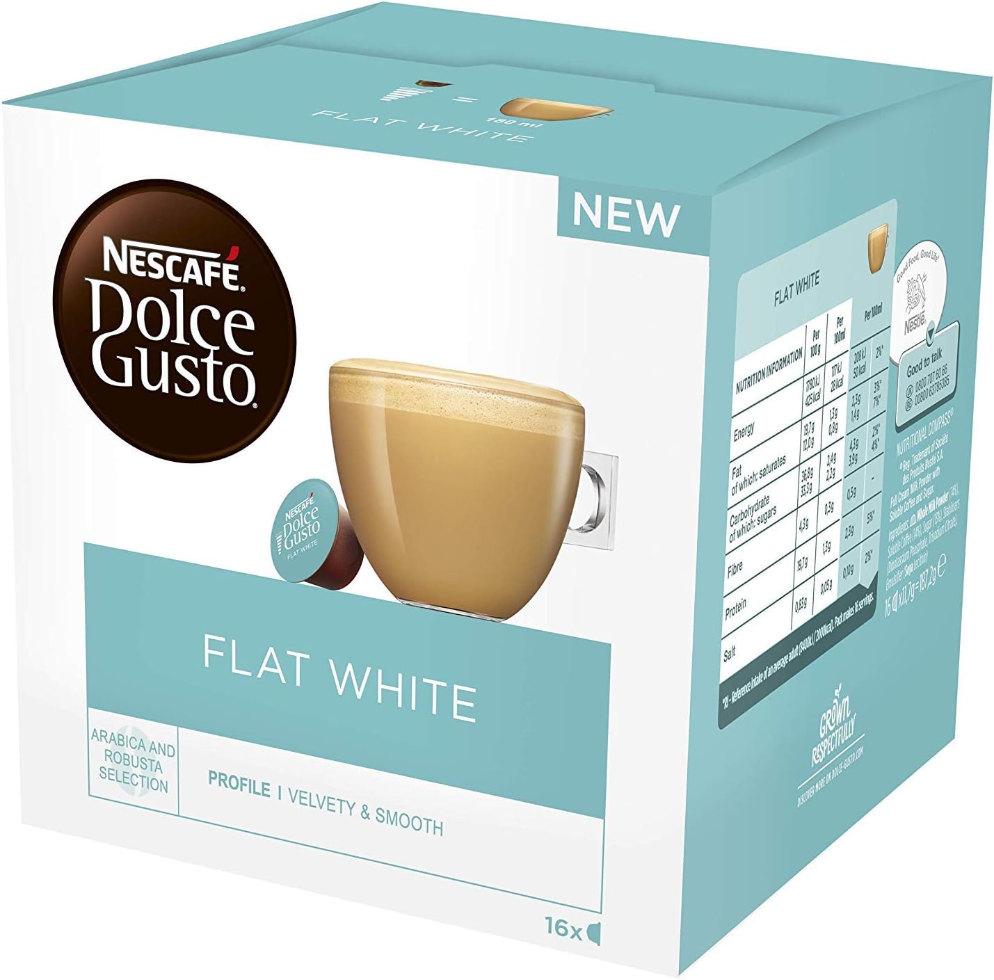NESCAFÉ Dolce Gusto Flat White Kaffeepads – 48 Kapseln (3 Schachteln mit je 16 Stück) – Cremige Milch- und Espressomischung 5