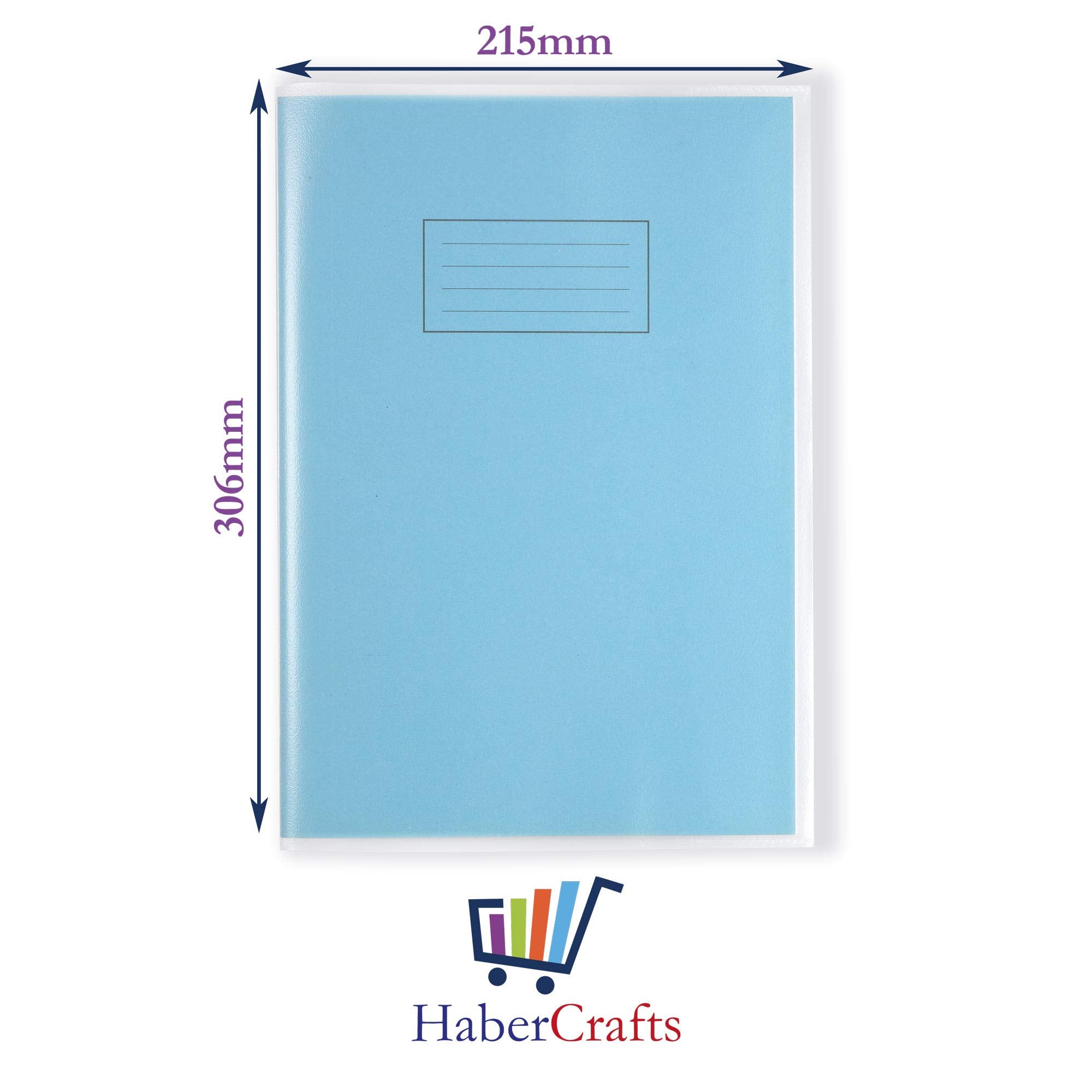 Habercrafts A4 Plastic Exercise Book Covers - Clear, 150 Micron Thickness | Pack of 3 7