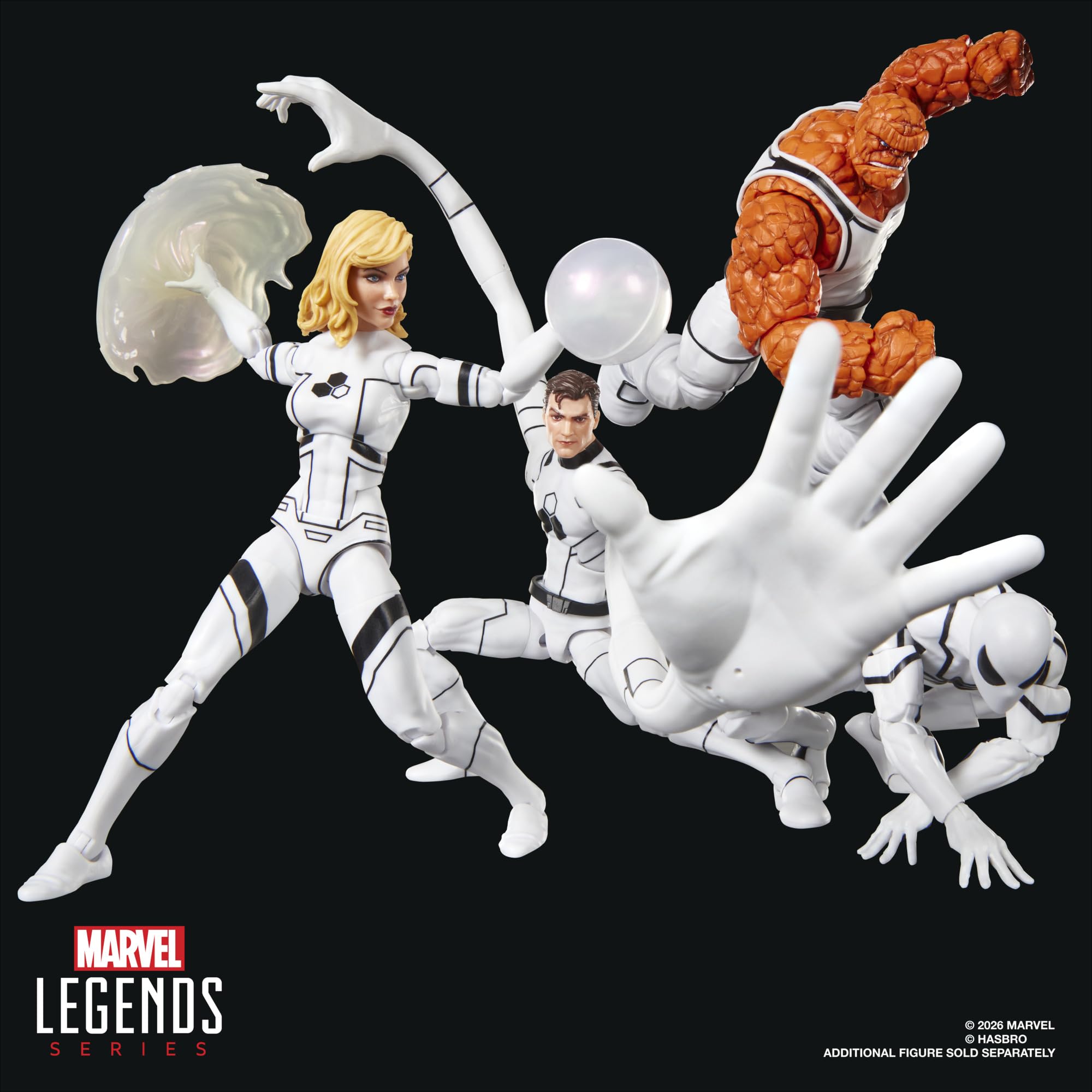 Marvel Legends Future Foundation The Thing & Invisible Woman 6-Inch Action Figures - 2 Figures, 9 Accessories, 20+ Points of Articulation 12