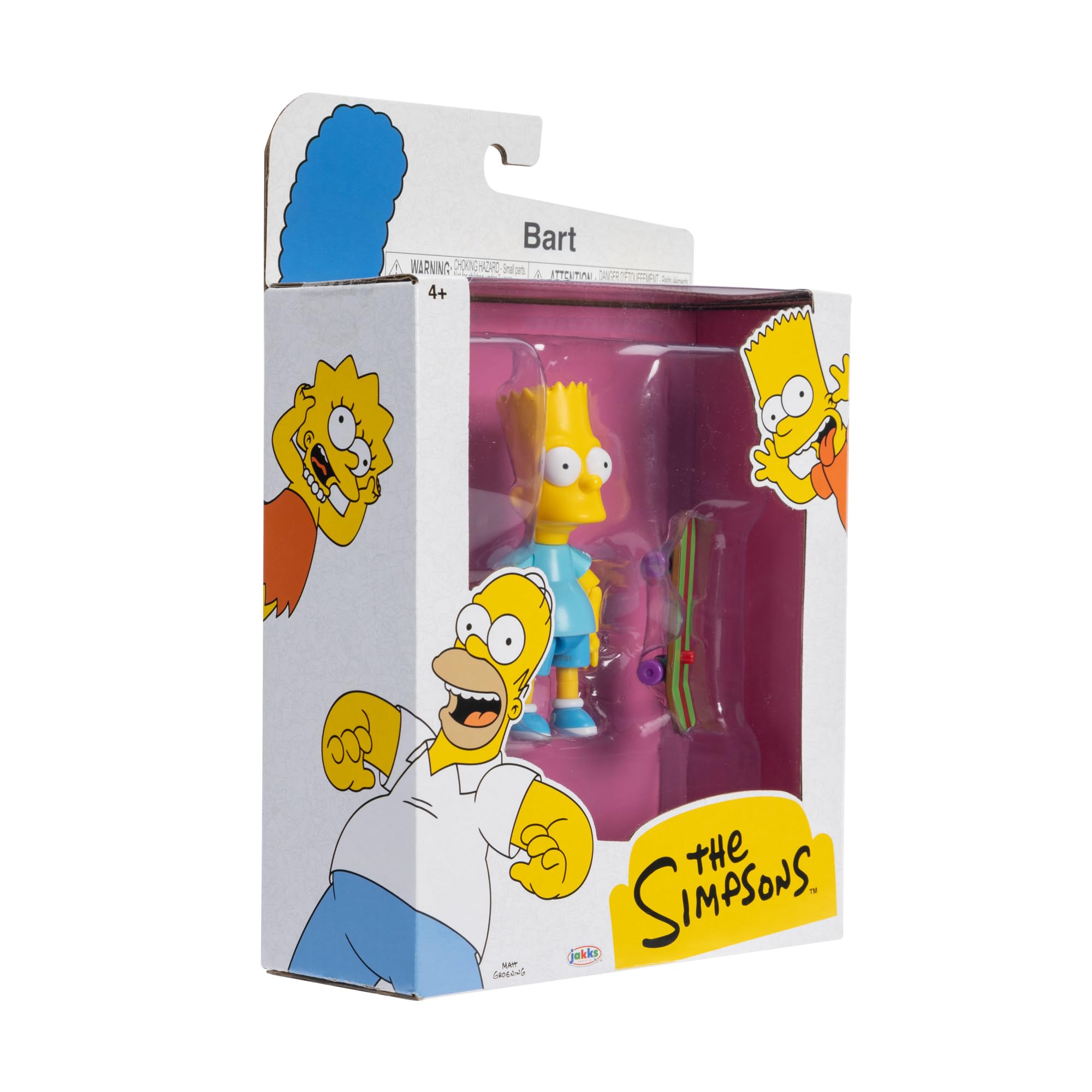Jakks Pacific The Simpsons Bart Simpson Action Figure - 3.75 Inch Poseable Figure with Skateboard 7