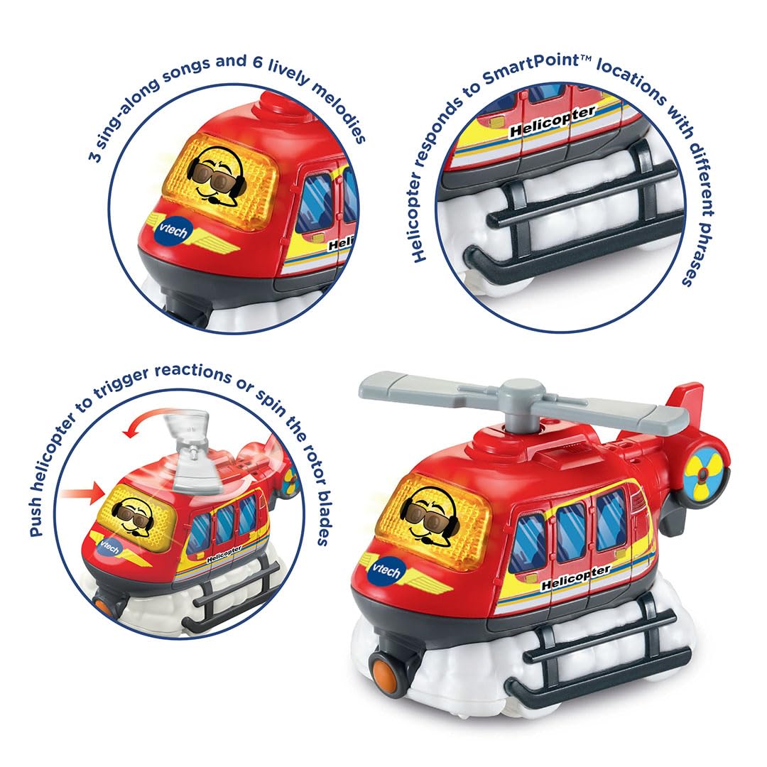 VTech Toot-Toot Drivers Helikopter – Interaktives Musikfahrzeug mit Lichtern und Geräuschen für Kleinkinder 3