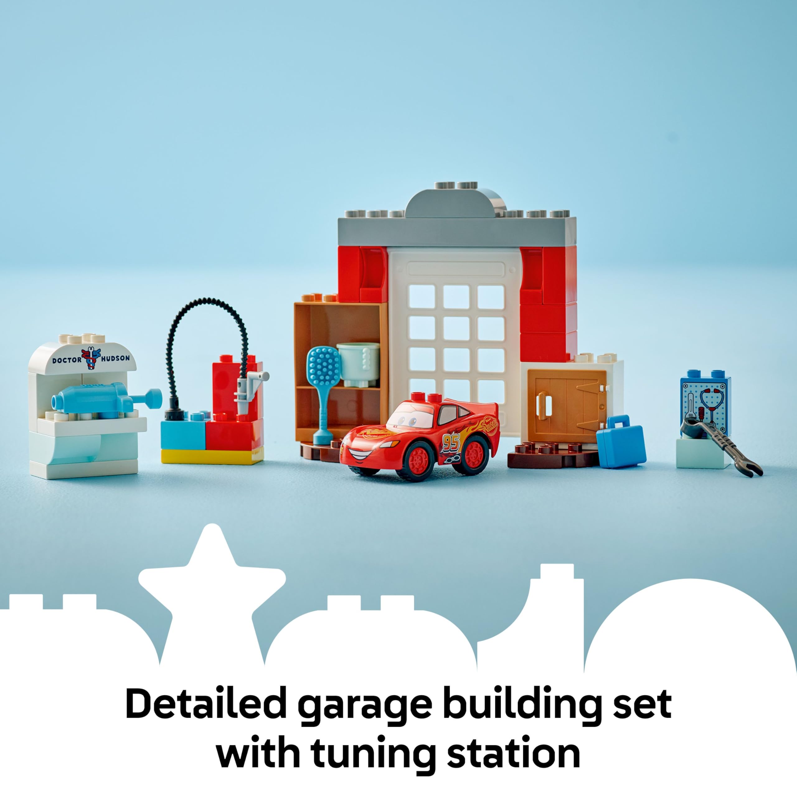 LEGO DUPLO 10456 Disney and Pixar Cars McQueen's Visit to Doc's Garage Building Set for Ages 2+ 4