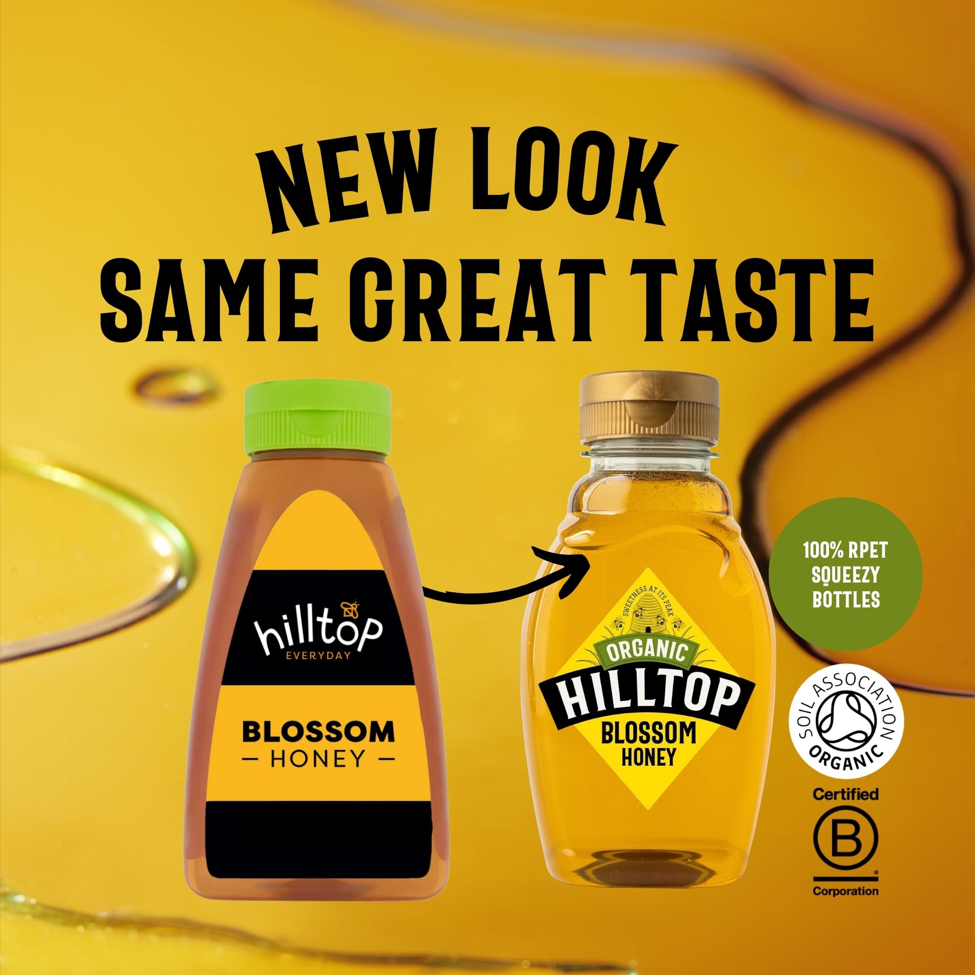 Hilltop Honey Organic Blossom Honey - Pure Natural Honey | Soil Association Certified | 340g Squeezy Bottle 8