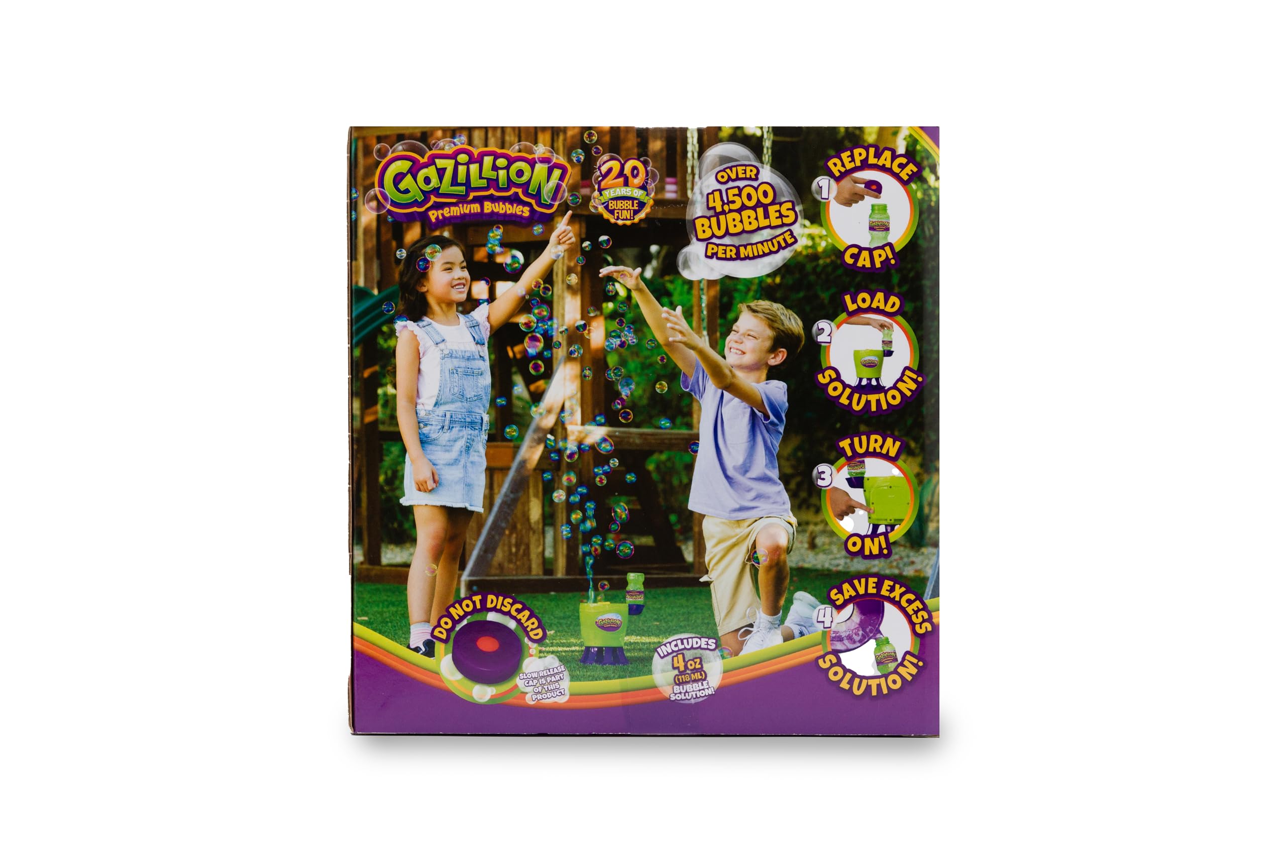 Gazillion Tornado Bubble Toy - Non-Stop Bubble Action | Ages 3+ | Includes 4 oz Solution 7