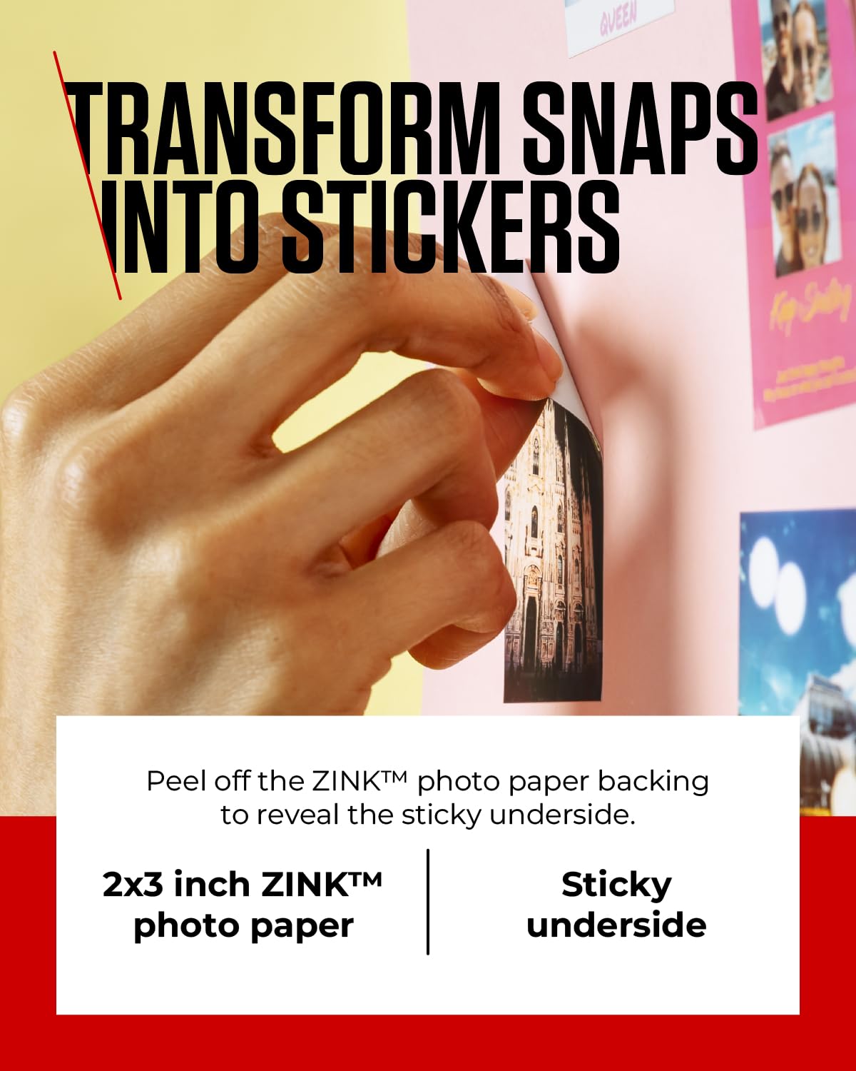 Canon Zink Photo Paper - Sticky-Backed 2x3" Photo Paper (100 Sheets) | Water & Tear Resistant 3