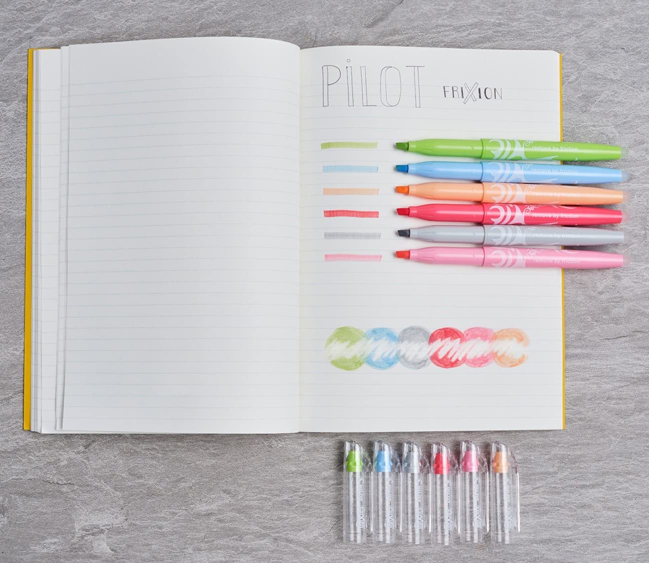 PILOT Frixion Light Erasable Highlighters - Pastel Colors (5 Pack) | Heat-Sensitive Ink 8