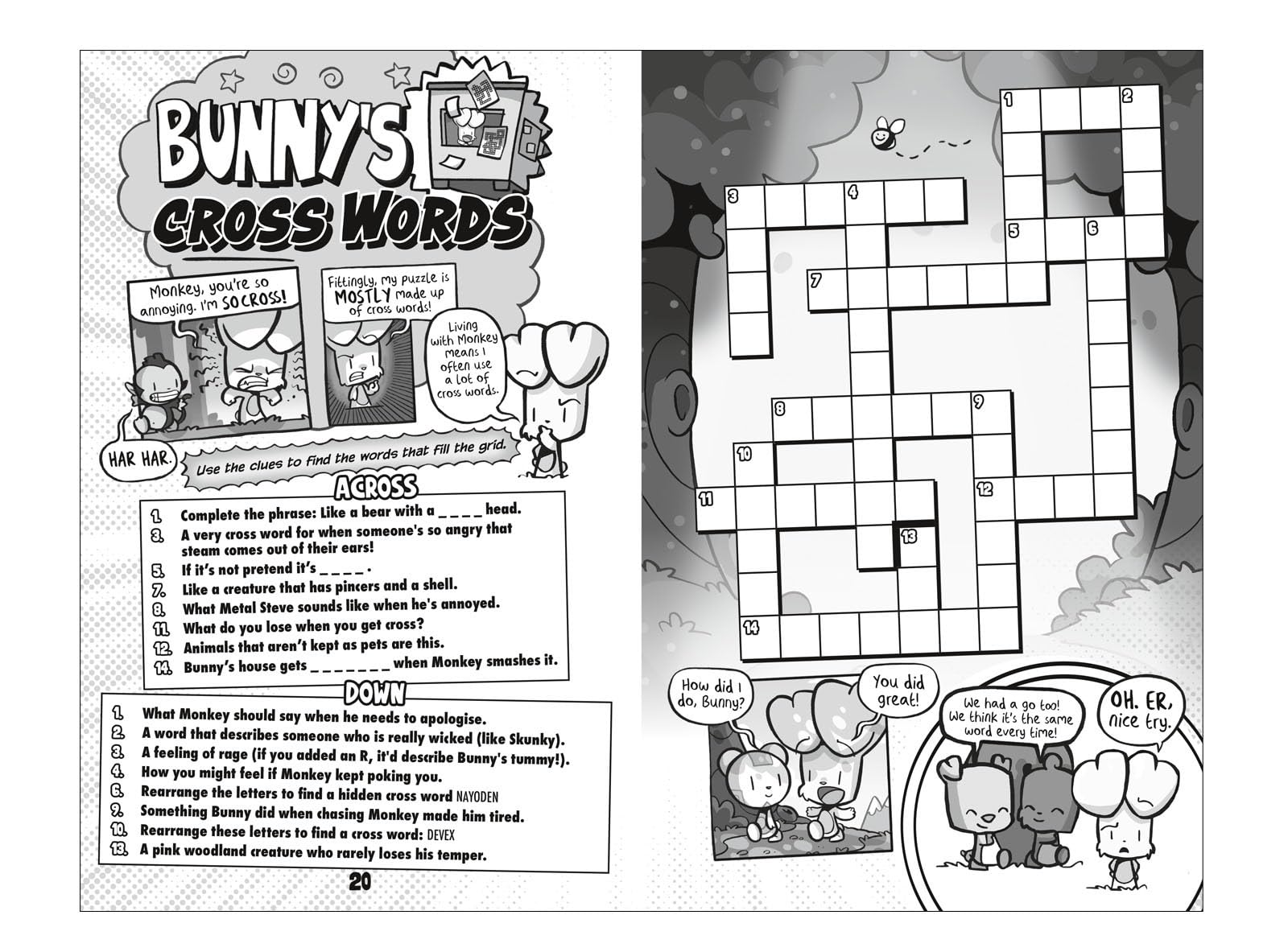 David Fickling Books Bunny vs Monkey: The Whopping World of Puzzles | Paperback | English