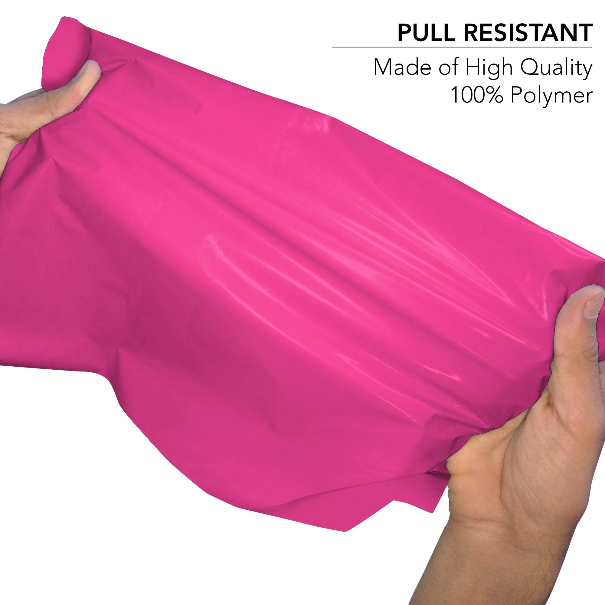 iSOUL 100 Mixed Mailing Poly Postal Self Seal Bags | 4 Sizes (6x9, 9x12, 10x14, 12x16) | Hot Pink 4