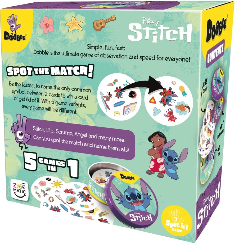Asmodee Dobble Disney Lilo &amp; Stitch Familienkartenspiel für Kinder ab 6 Jahren 3