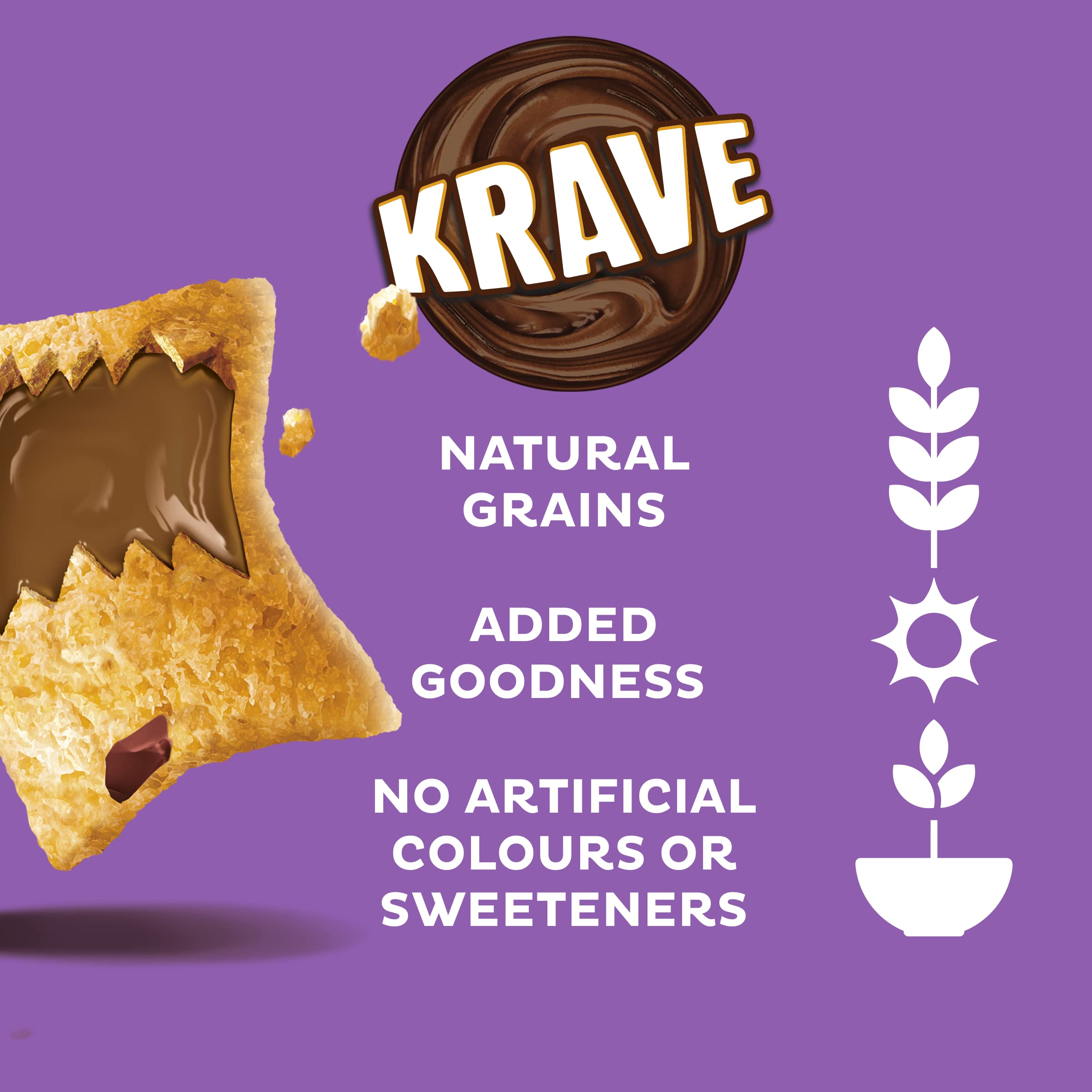 Kellogg's Krave Milk Chocolate Breakfast Cereal - 750g Box | Fortified with B Vitamins
