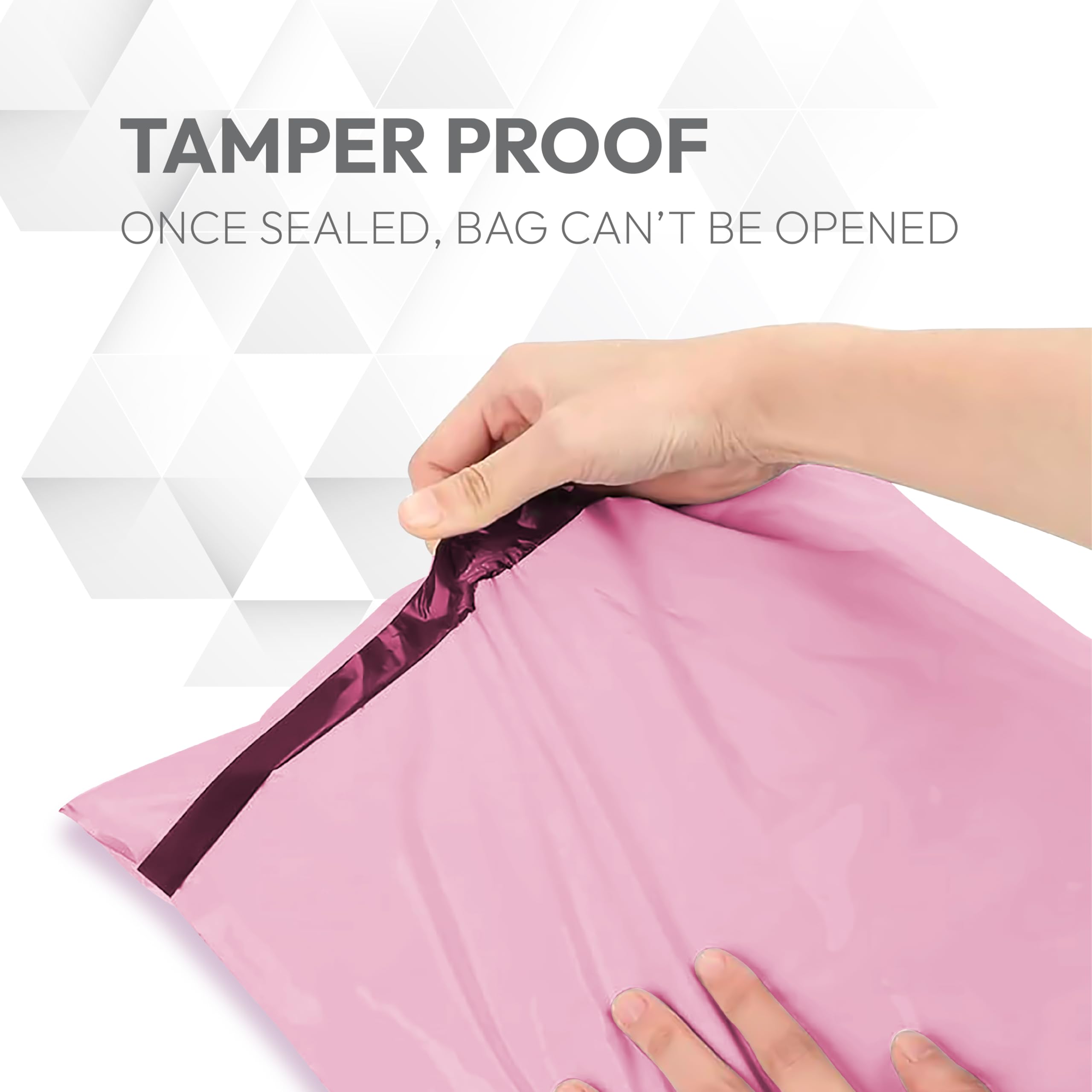 delka Mailing Bags, 100Mixed Size Pink Poly Mailer Bags, Tear-Resistant Shi 4