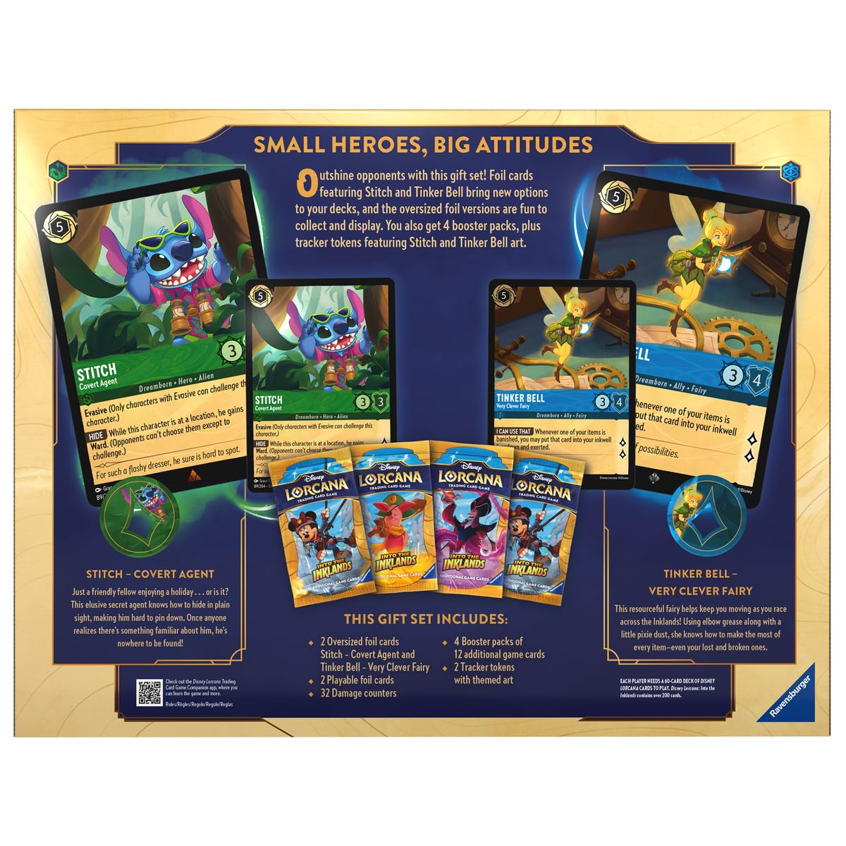Ravensburger Disney Lorcana Trading Card Game for Adults and Kids 8 Years Up - Gift Pack-Set 3: Into The Inklands - Collectable TCG