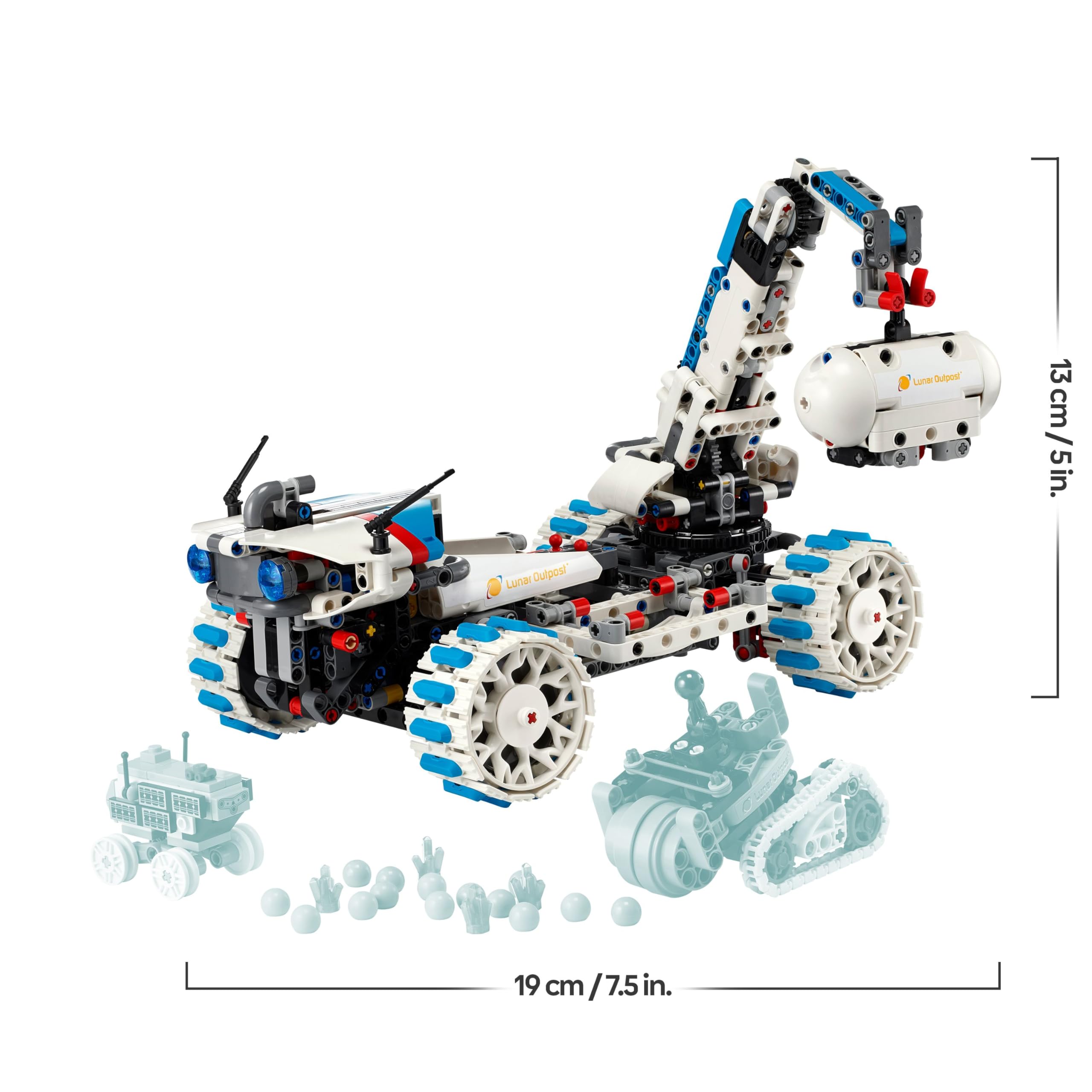 LEGO Technic Lunar Outpost Moon Rover Space Vehicle - STEM Building Set for Ages 10+ 3