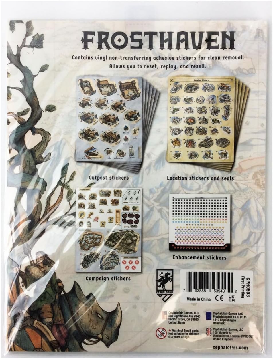 Cephalofair Games Frosthaven Abnehmbares Sticker-Spielset