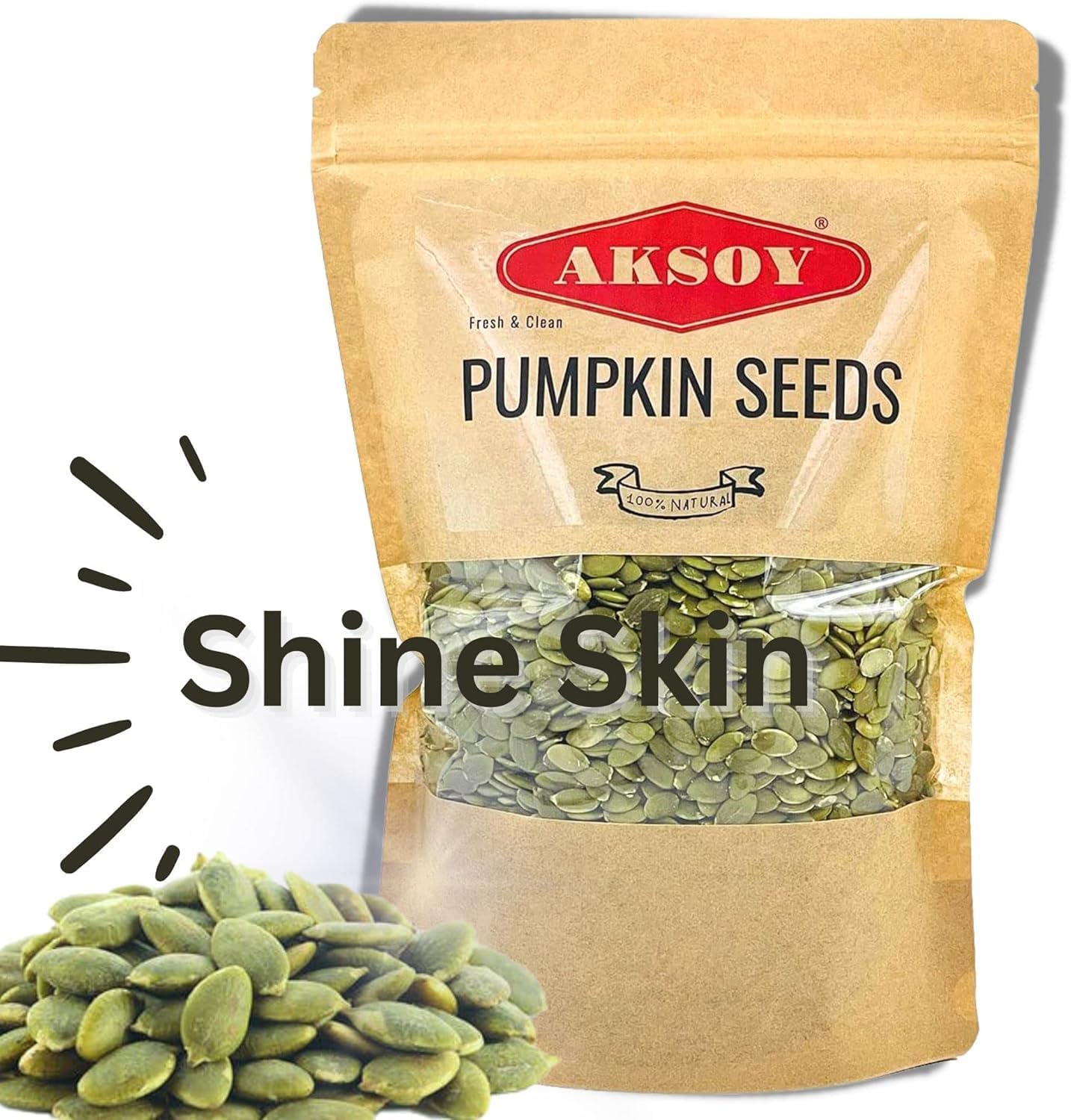 AKSOY Raw AA Grade Pumpkin Seeds - Premium Quality, GMO-Free, Vegan | 1kg 4