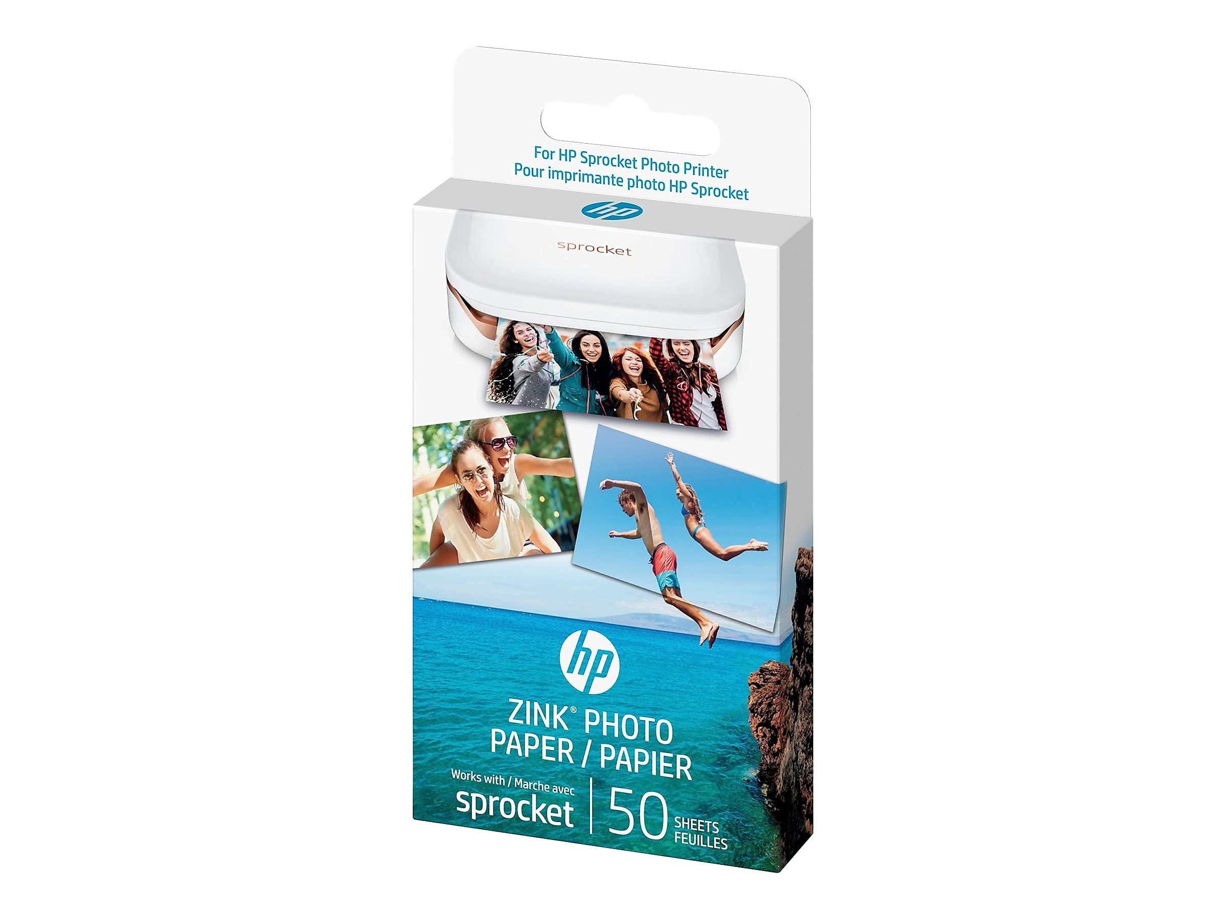 HP Sprocket 2x3 inch Premium Zink Sticky Back Photo Paper, 50 Sheets, White 4