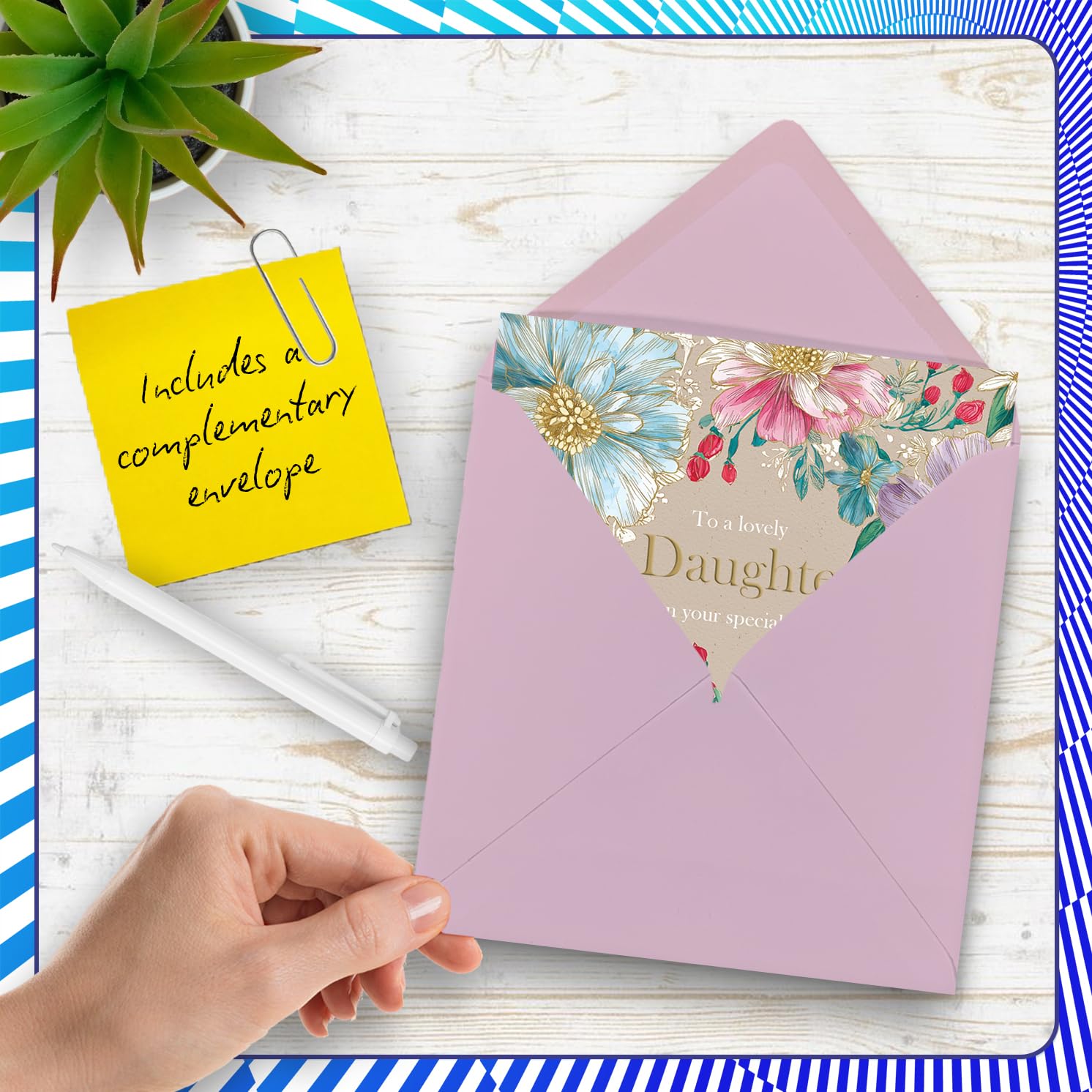 Stuff4 Daughter Birthday Card - Special Greetings, Uncoated Writing Surface | 145mm x 145mm 5