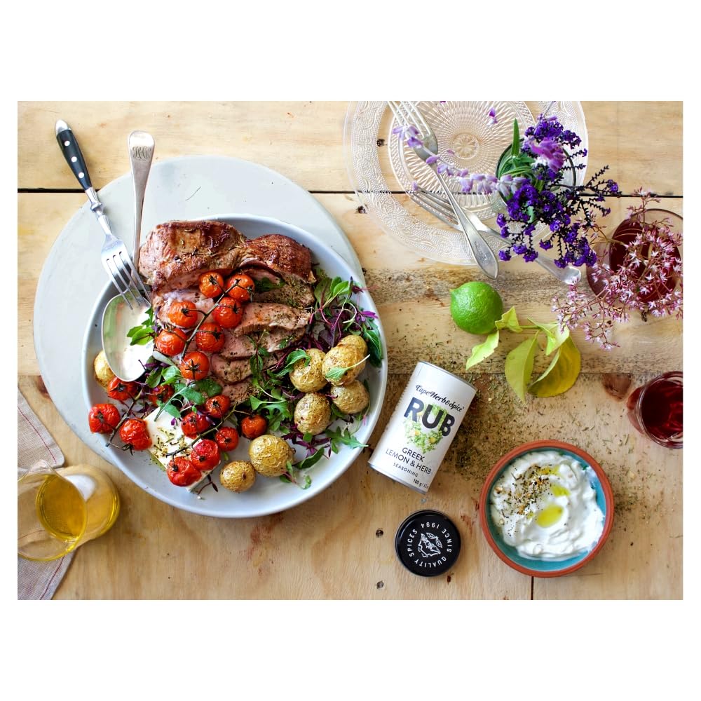 Cape Herb & Spice Greek Style Lemon & Herb Rub - 4 Pack of 100g | Vegan Friendly 5