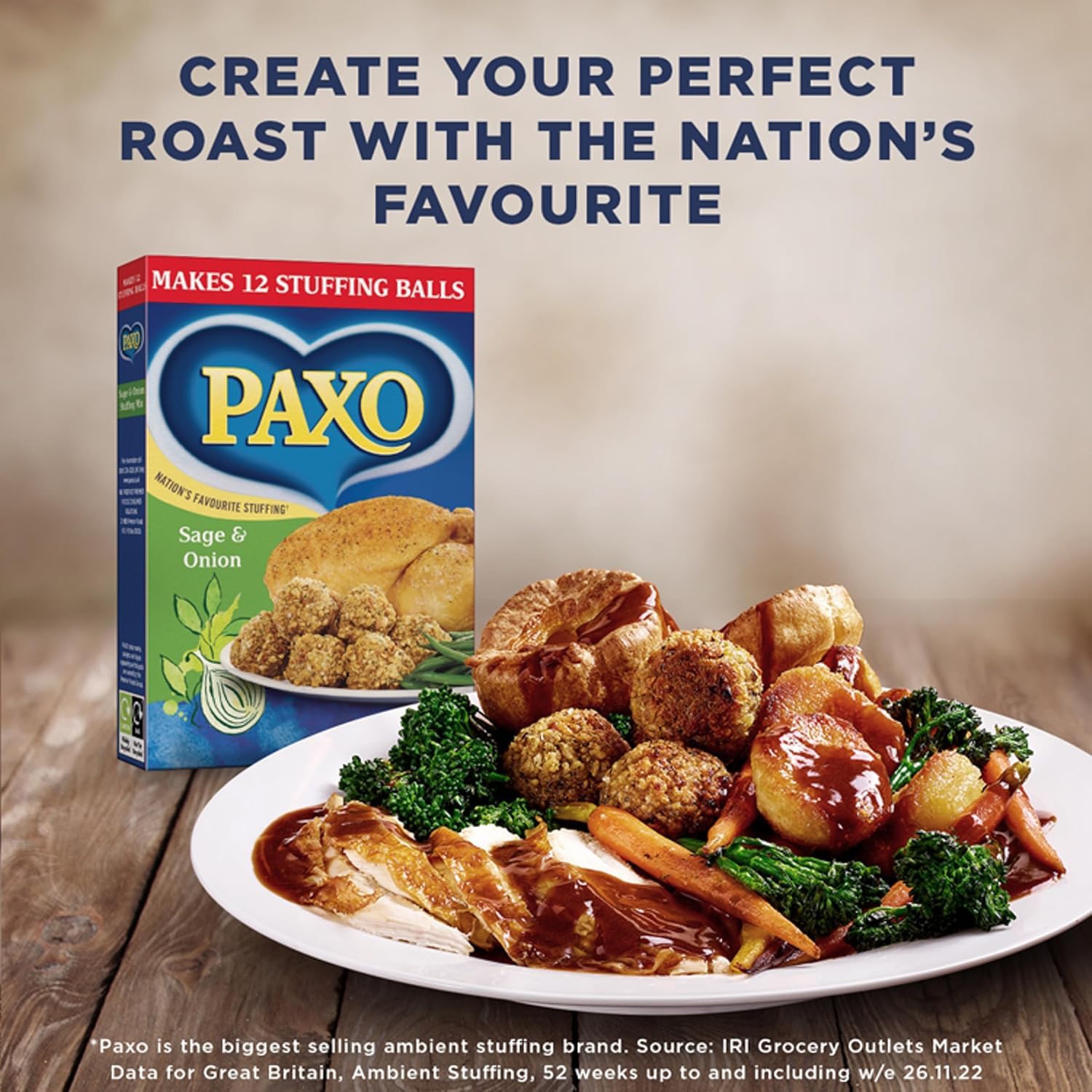 Paxo Sage & Onion Stuffing Mix - Traditional Flavour, Quick & Easy Preparation | 170g 7