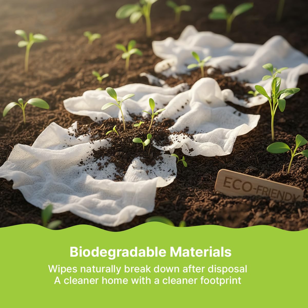 CareBee Plastic-Free Antibacterial Surface Wipes - Plant-Based, Biodegradable, Lemon Scent | Pack of 6 3