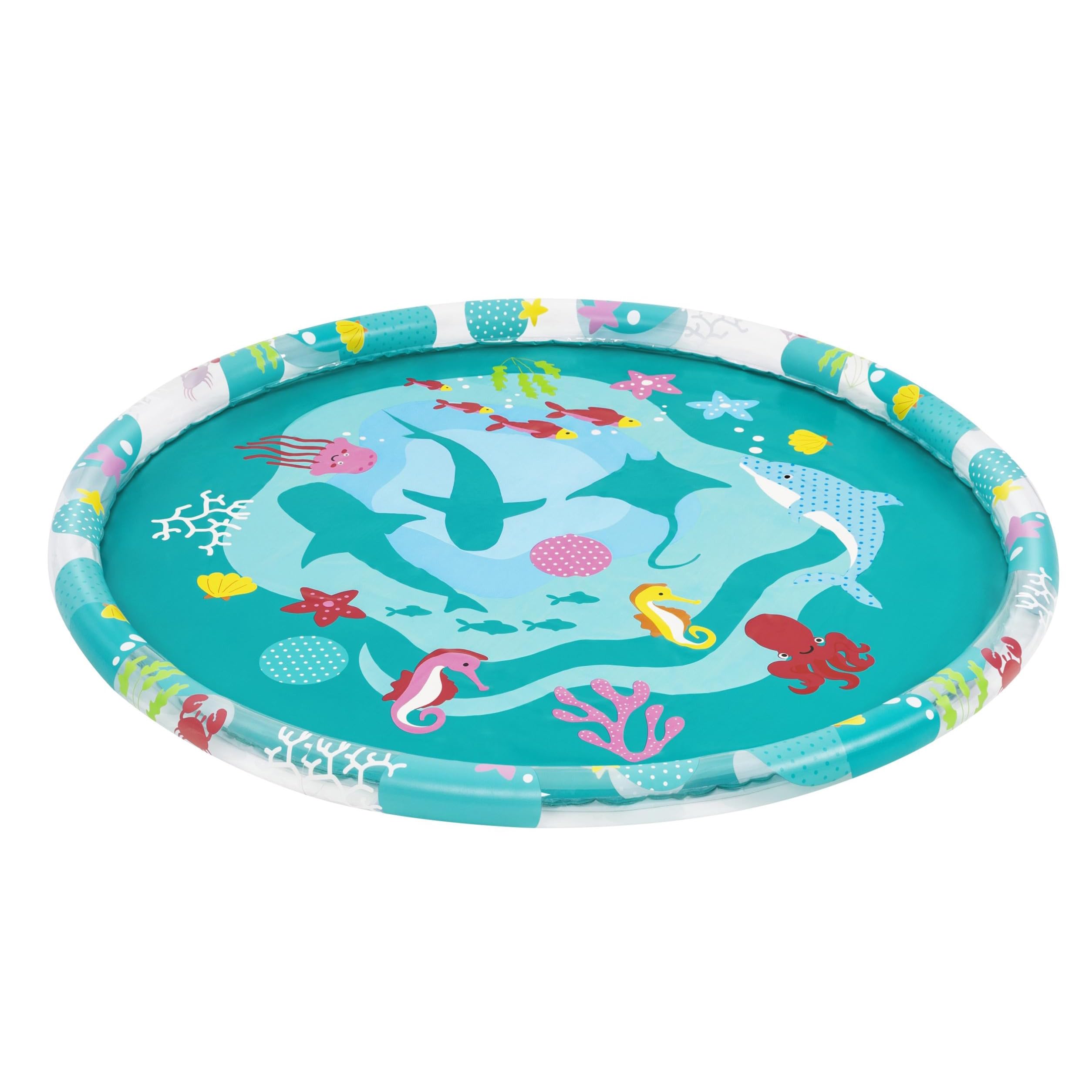 Bestway Marine-Life Sprinkler Splash Pad - 1.65m x 1.65m Outdoor Water Play for Kids