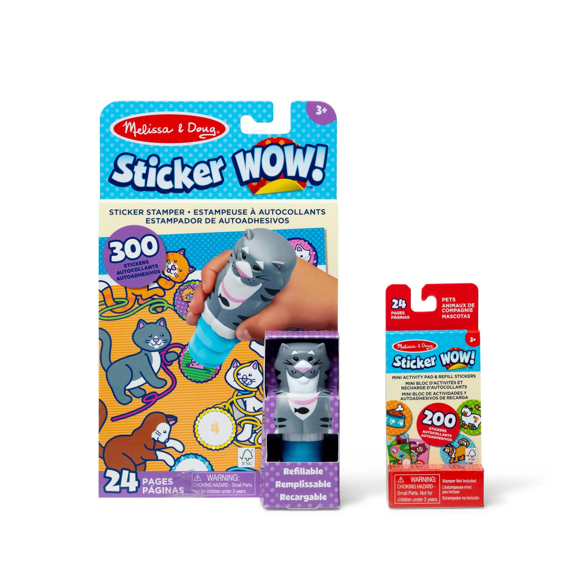 Melissa & Doug Sticker WOW! Cat Bundle - 500 Stickers, 2 Activity Pads