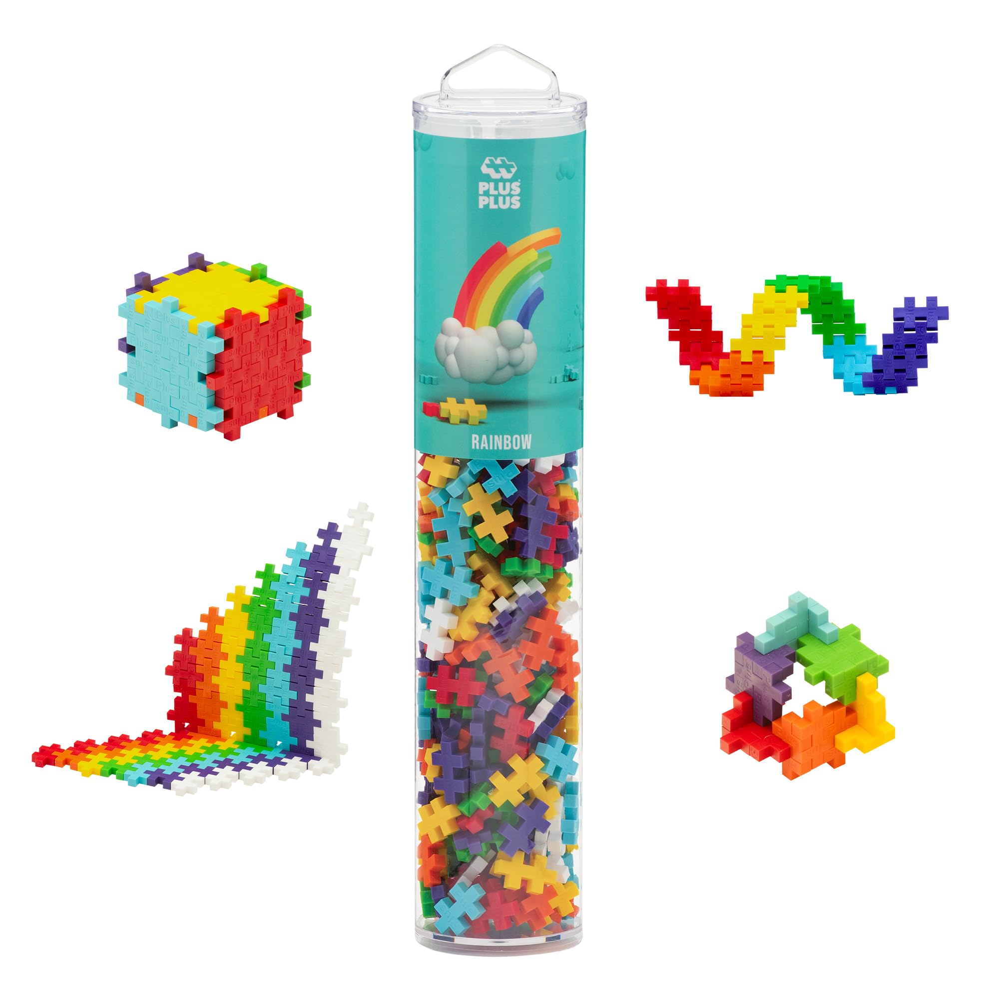 PLUS PLUS Building Blocks - 240 pc Creative Learning & STEM Set | Rainbow Color | Ages 5+ 4