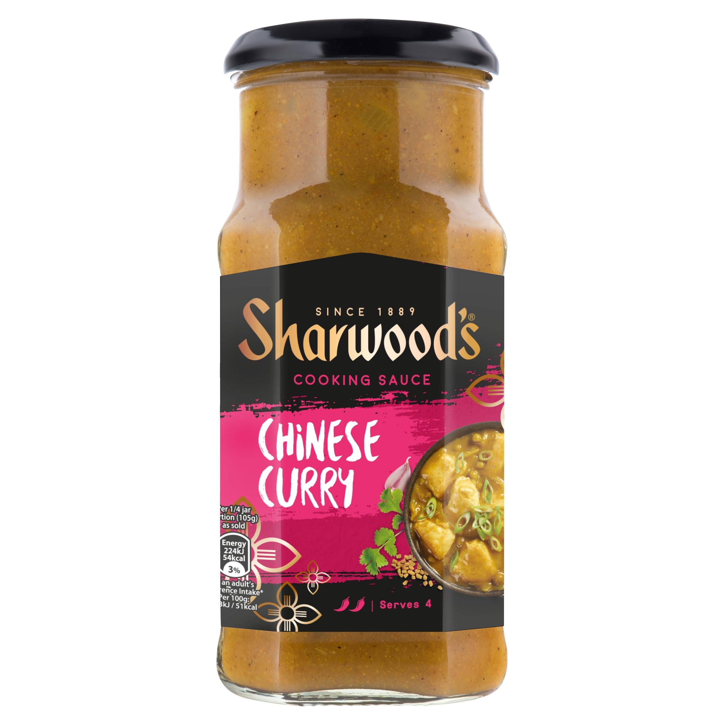 Sharwood's Aromatic Chinese Curry Sauce - Mild Spice Blend with Onion & Garlic | 425g Jar 3