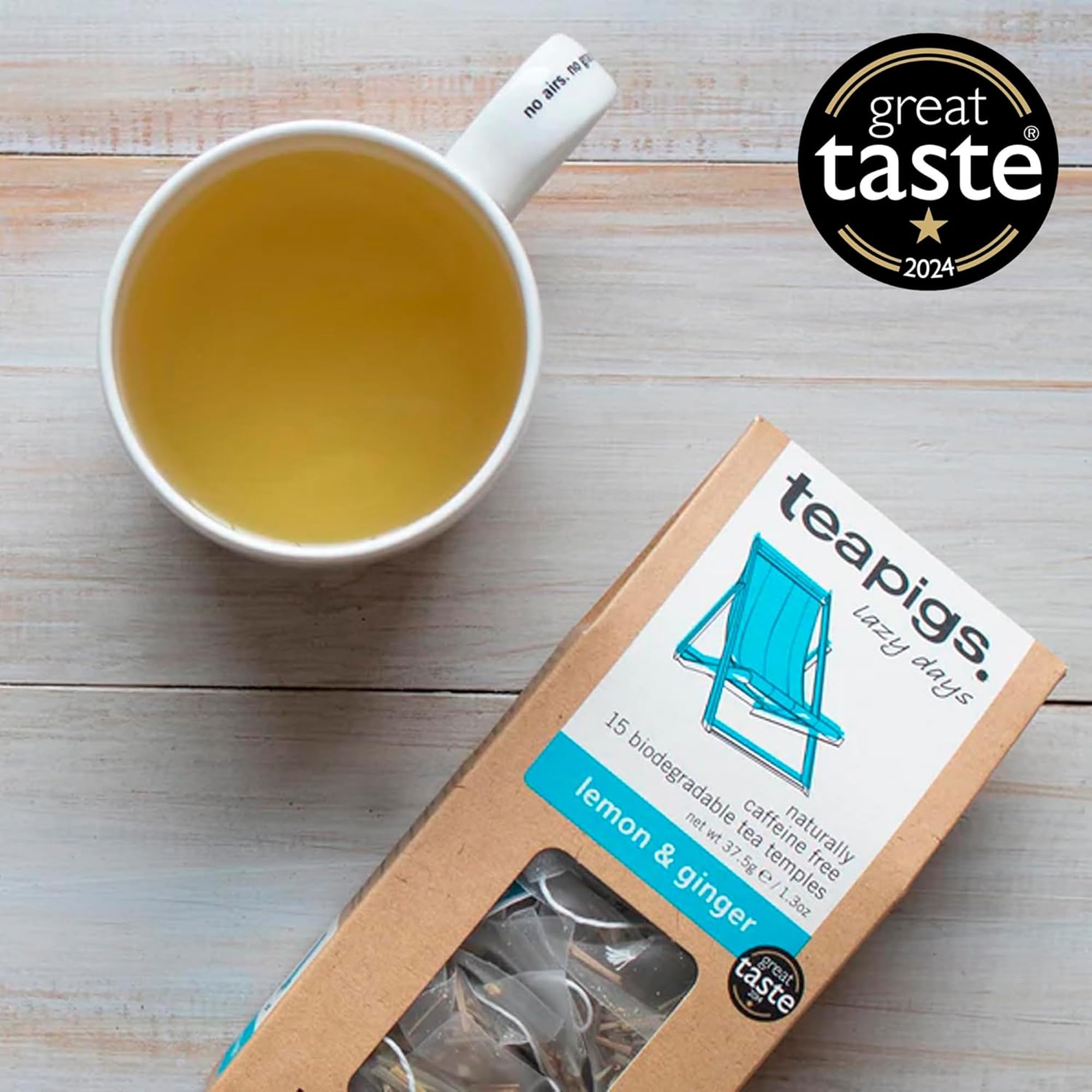 teapigs Lemon and Ginger Herbal Tea Bags | 15 Count | Caffeine-Free Infusion 4