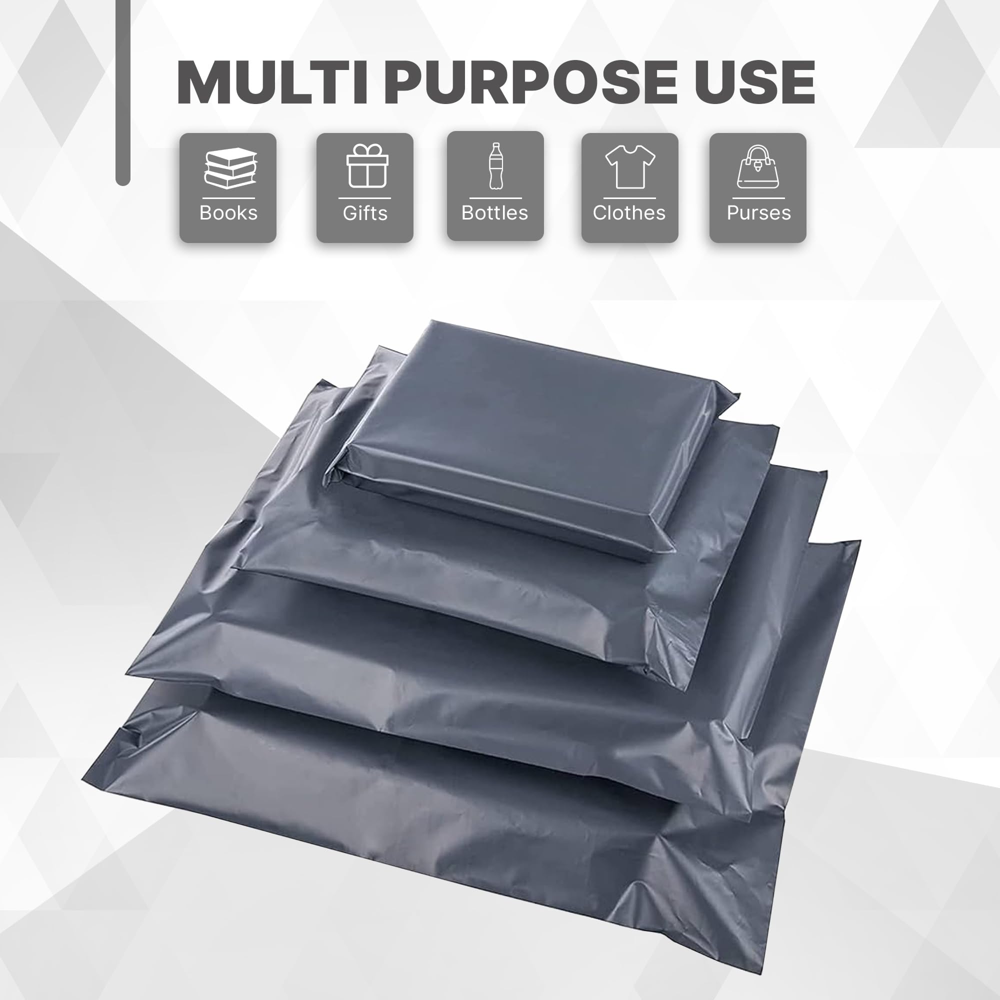 delka Mailing Bags - Tear-Resistant Poly Mailers | 10x14 Size (Pack of 50) | Weatherproof 5