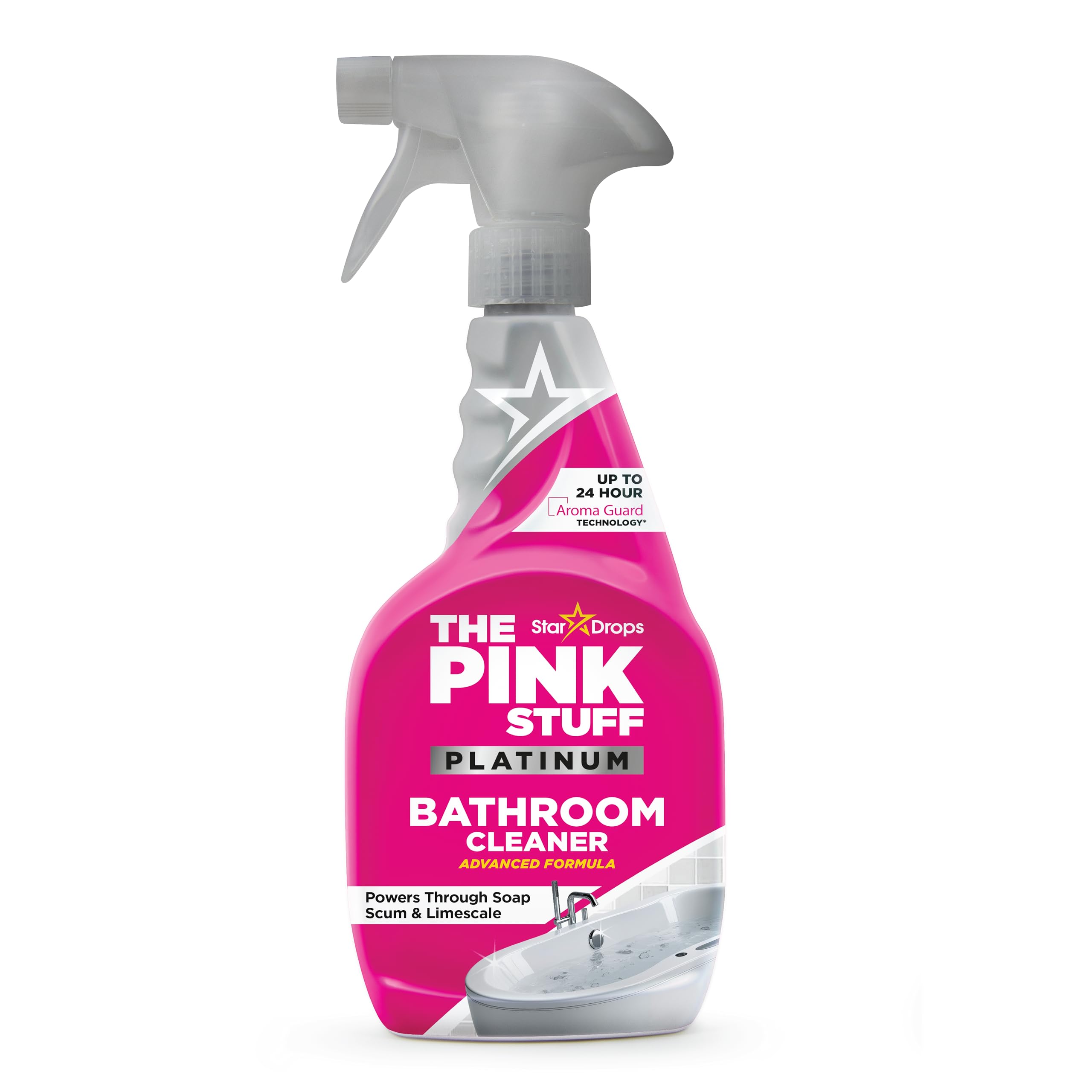 Stardrops The Pink Stuff Platinum Bathroom Foam Cleaner Spray 750ml - Limescale & Soap Scum Remover