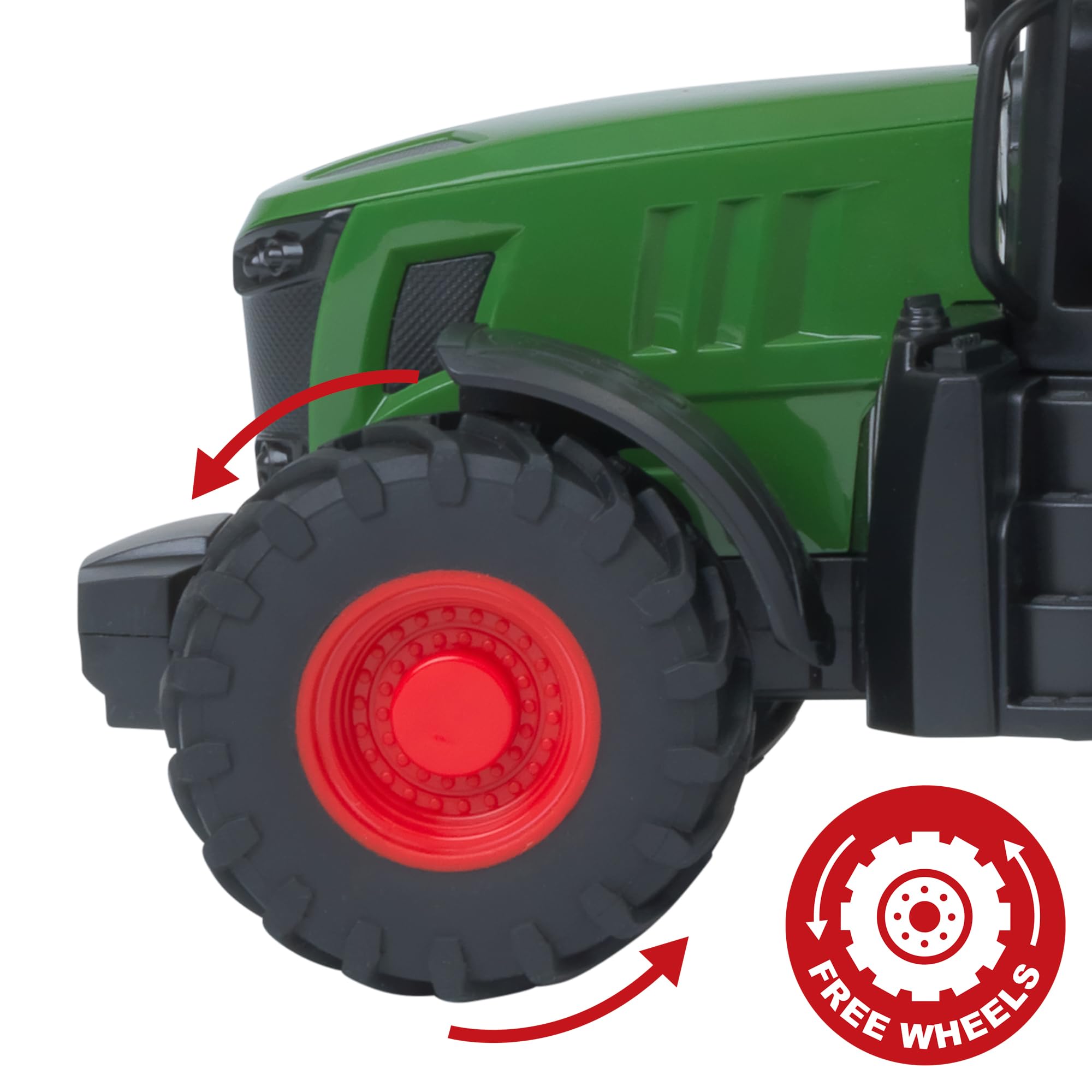 Classic Country Tractor & Trailer Set - 42cm | Moving Parts | Plastic 7