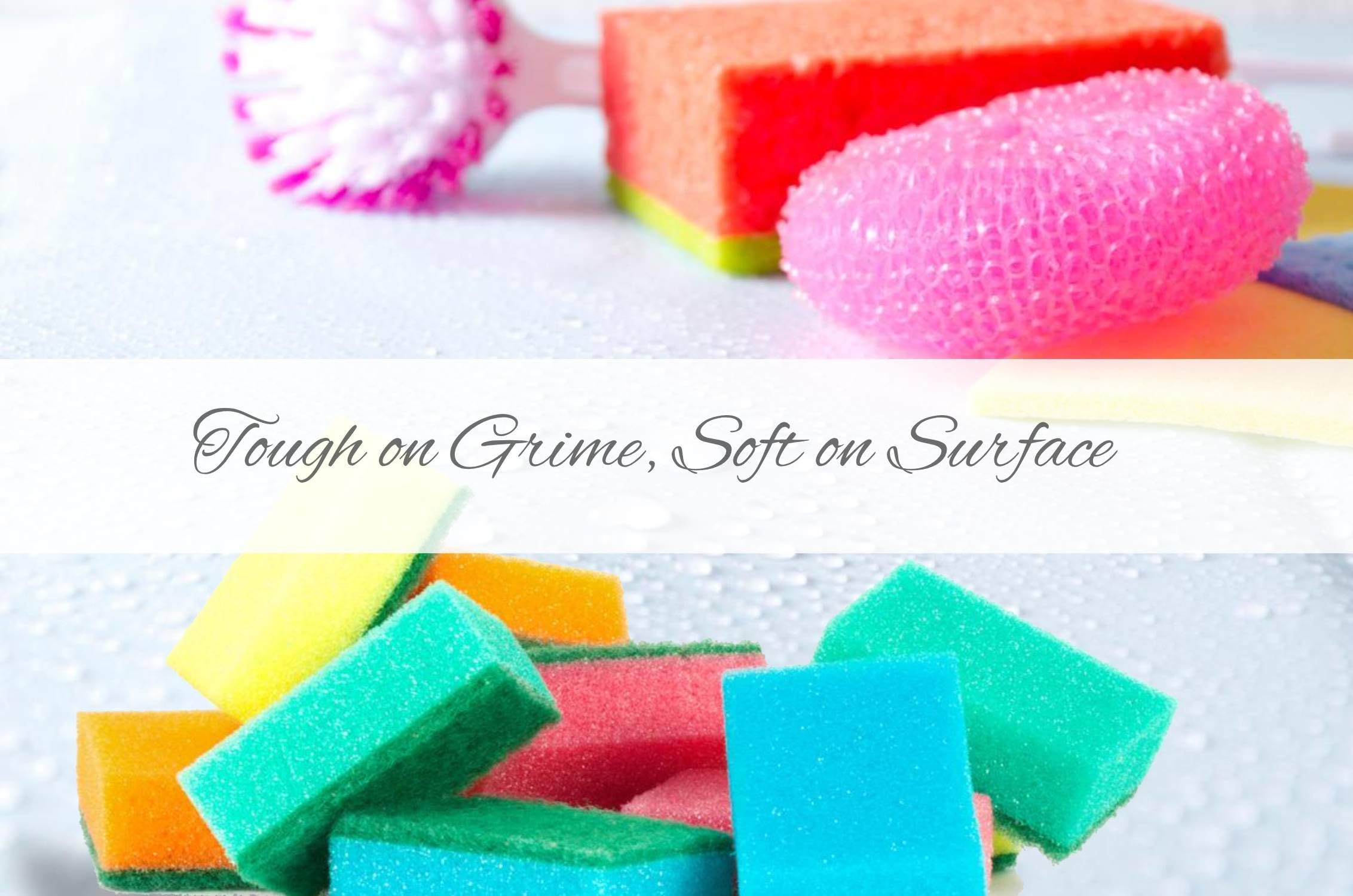 HomeSmith Dual-Sided Sponge Scourers - High-Density & Absorbent | Pack of 100 | Mix Colours 3