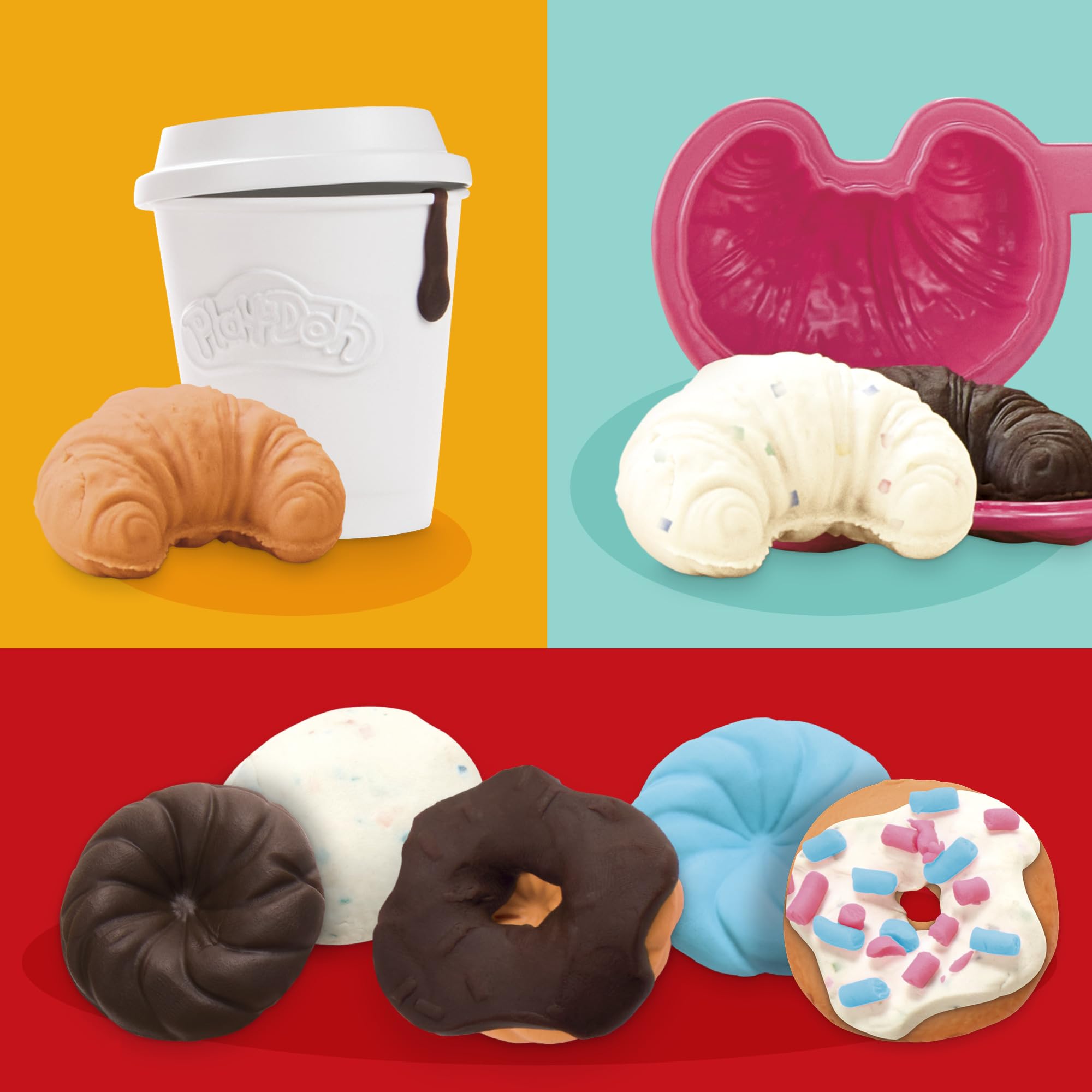 Play-Doh Donut Drop Shop Playset | Kids Arts & Crafts Dough Toy | Ages 3+ 4