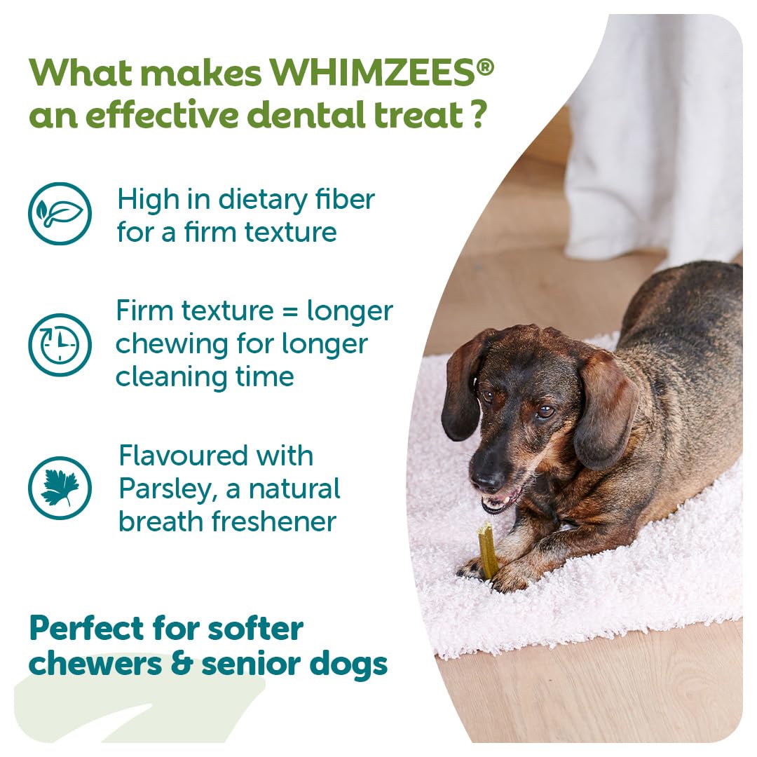 WHIMZEES Soft Dental Sticks for Extra Small Dogs - 56 Count, Parsley Flavored, Grain-Free 5