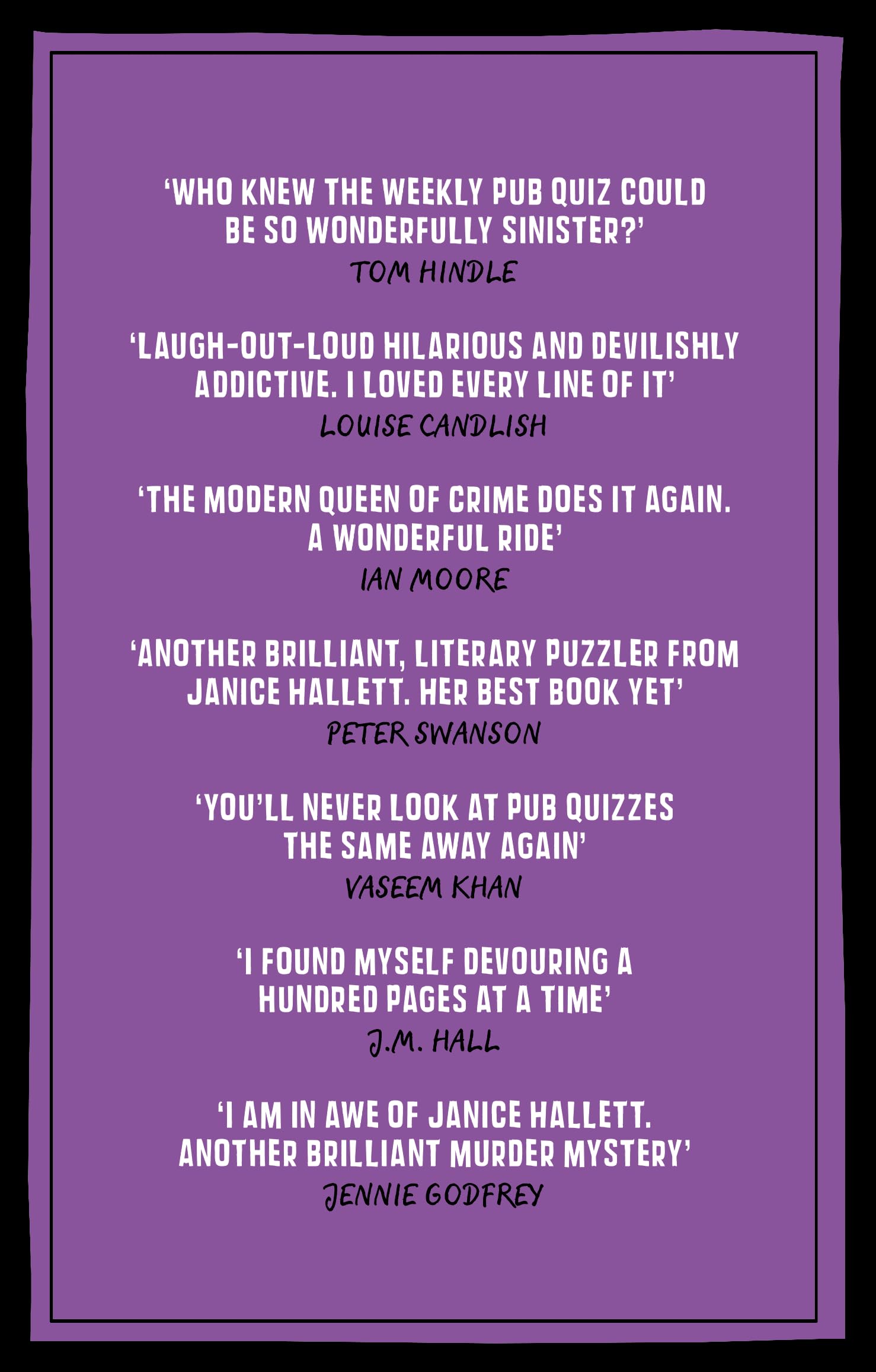 Profile Books The Killer Question by Janice Hallett | Paperback | Mystery Thriller 6