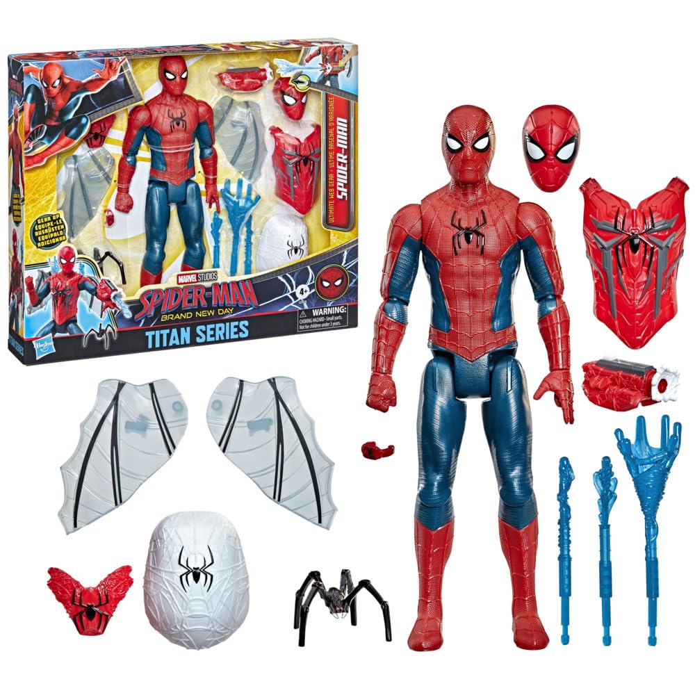 Marvel Spider-Man Titan Series Ultimate Web Gear Action Figure - 29.2cm Tall, 12 Accessories, Ages 4+ 3