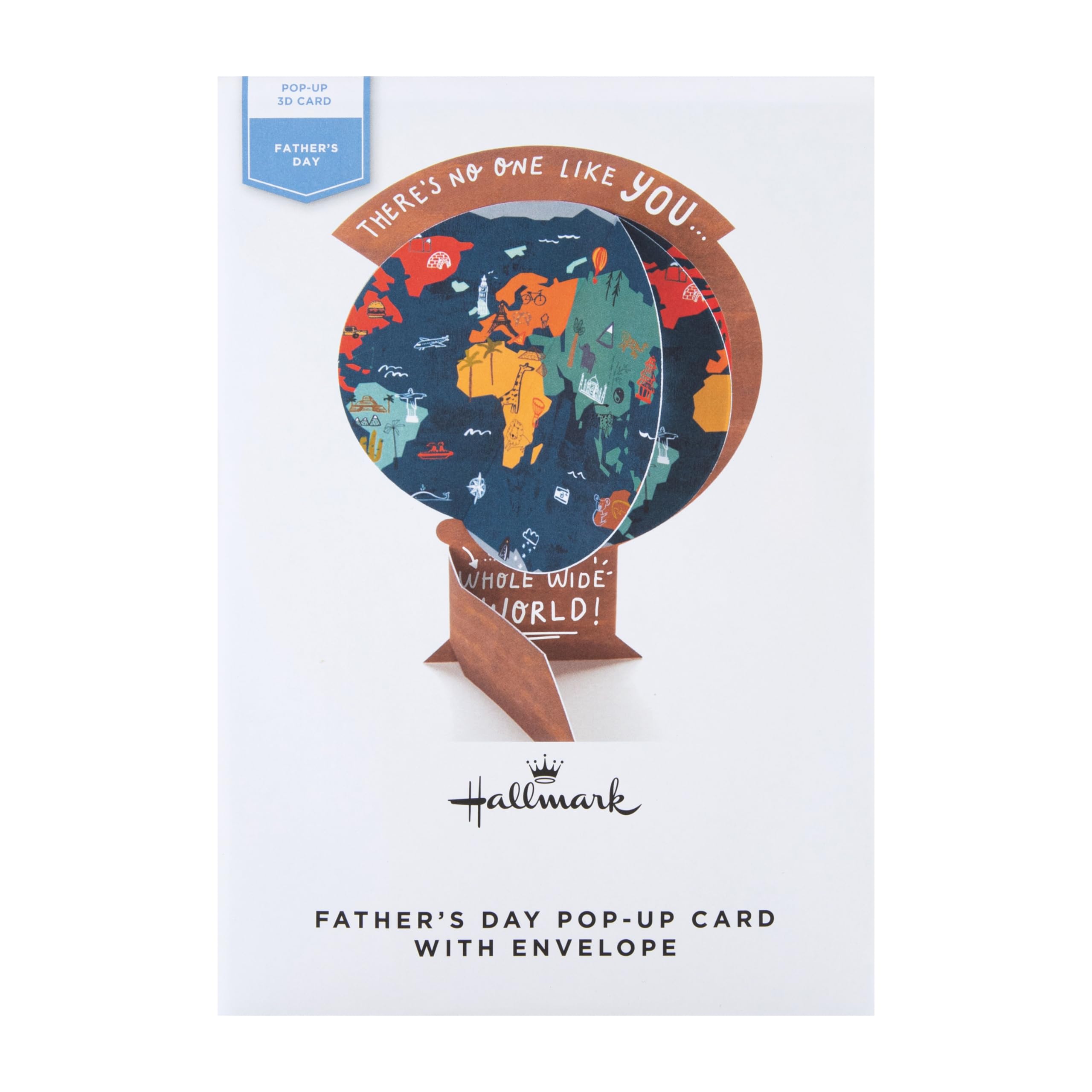 Hallmark Father's Day Pop Up World Globe Card | 3D Design | H22.8cm x W15.9cm 6