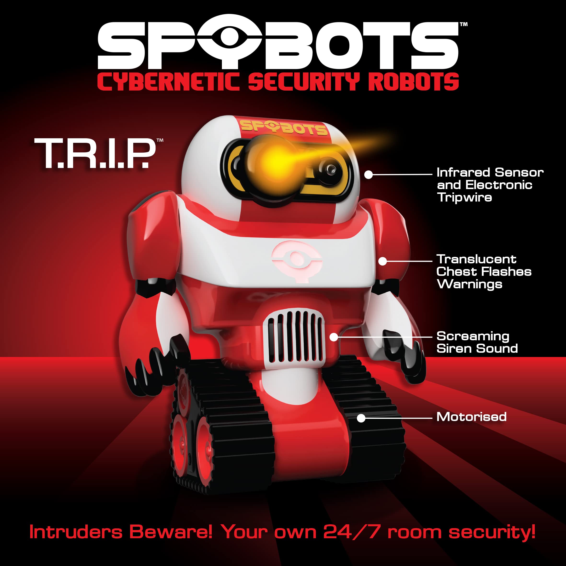 SpyBots TRIP – LED-Stolperdraht-Alarmroboter-Sicherheitsgerät für Kinder ab 6 Jahren 7