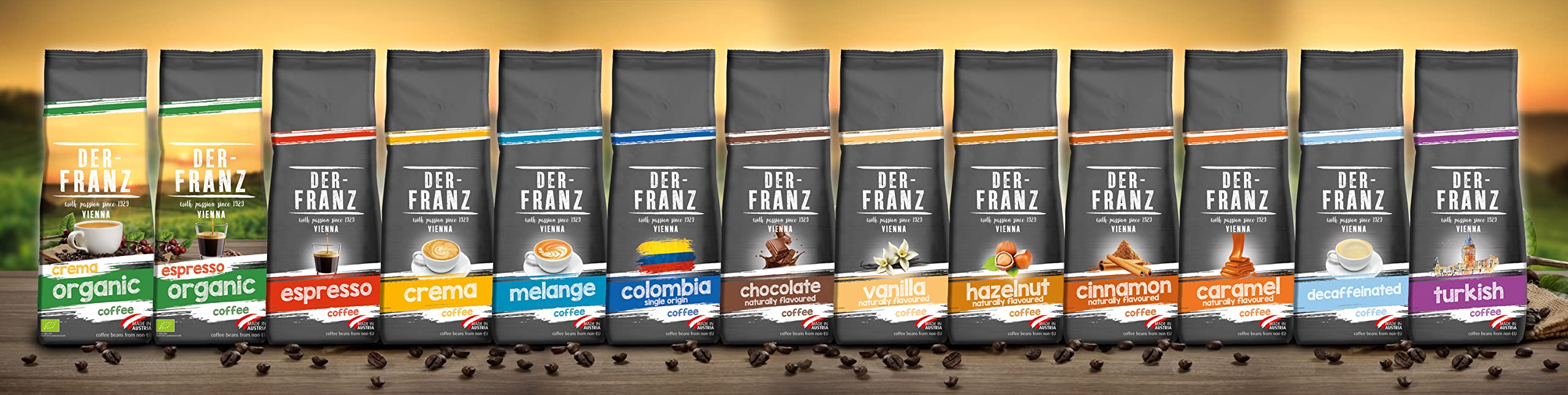 Der-Franz Hazelnut Flavoured Ground Coffee - 80% Arabica/20% Robusta Blend | 3/5 Intensity | 2 x 500g Pack 5