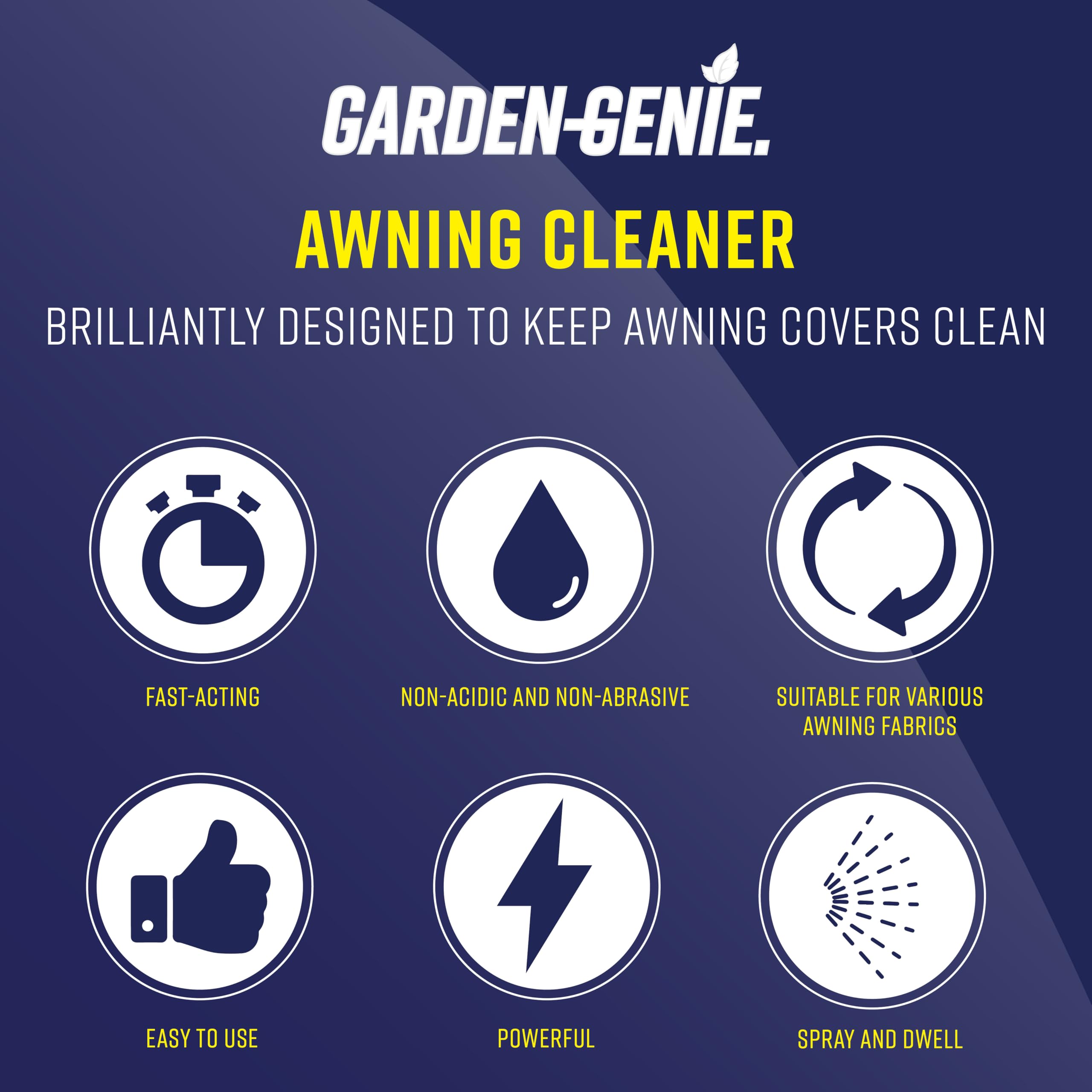 Garden Genie Awning Cleaner - Eliminates Mould & Mildew | 500 ml Liquid 5