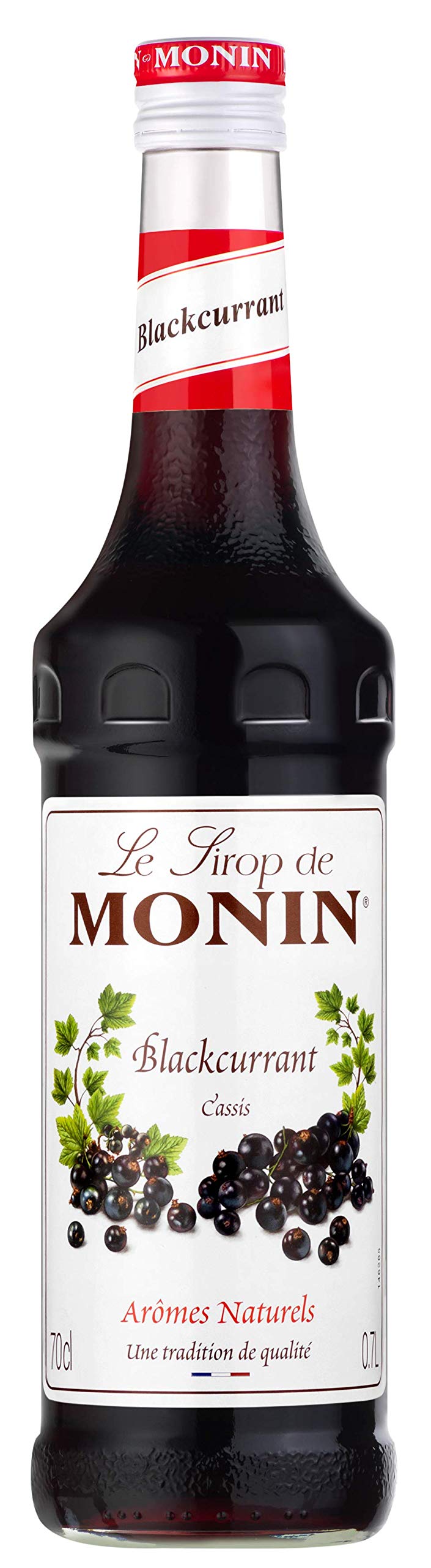 Monin Premium Blackcurrant Syrup - 700ml | Vegan | Alcohol-Free | Pure Sugar Syrup