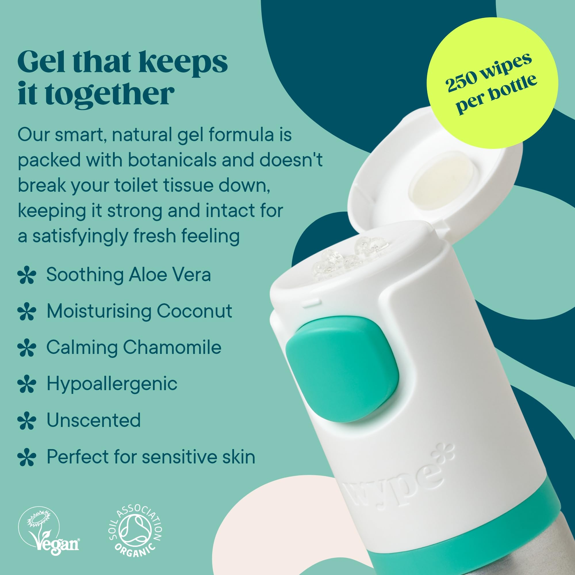 Wype On The Go Bundle Toilet Roll Gel | 3 x 30ml Mini | Flushable & Biodegradable 3